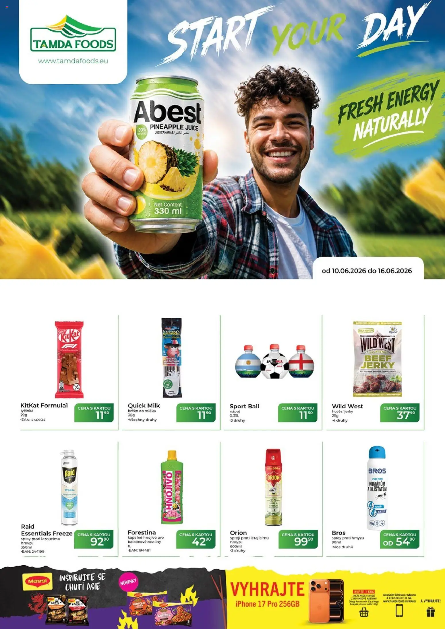 Náhled nabídky: Tamda Foods Tamda Foods leták platný od 10.06.2026 - Iphone, Rostliny, Jerky, Hnojivo, Hovězí, Raid, Maggi, Brčko