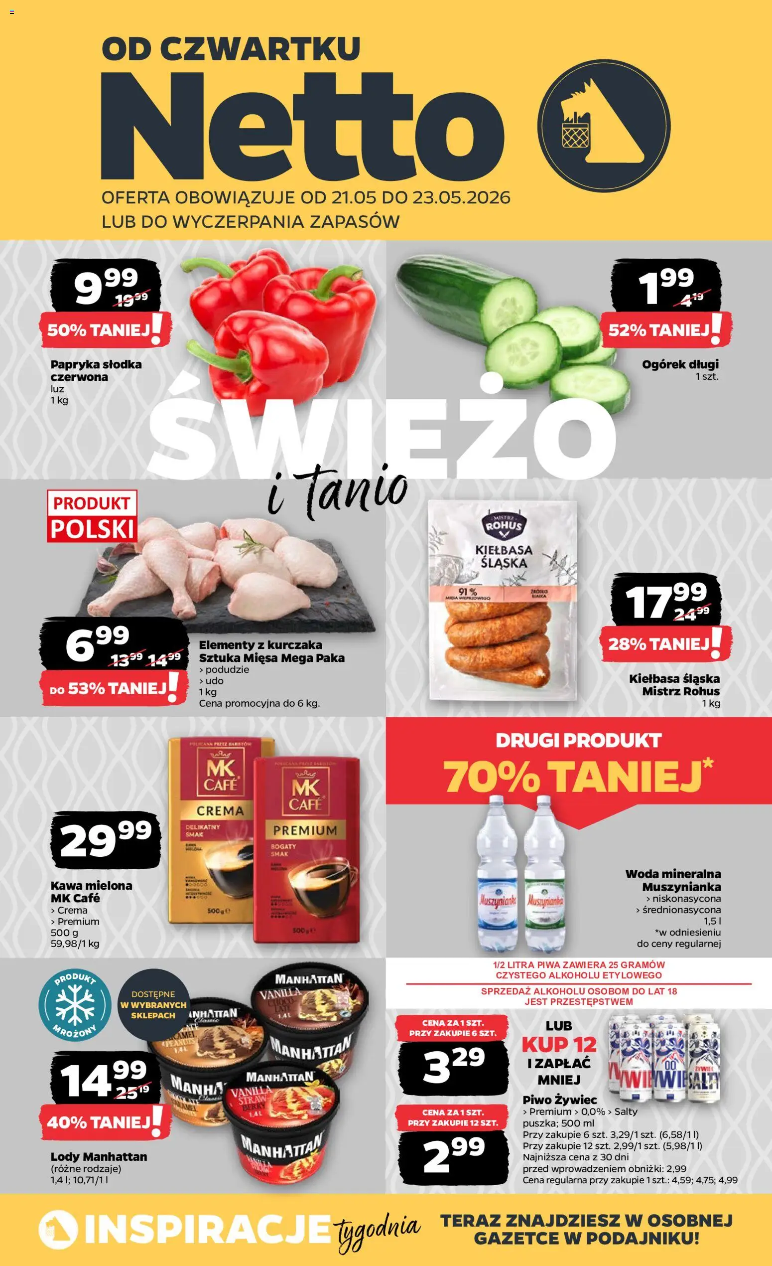 Pogląd gazetki "Netto gazetka od czwartku spożywcza" ze sklepu Netto ważnej od 21.05.2026