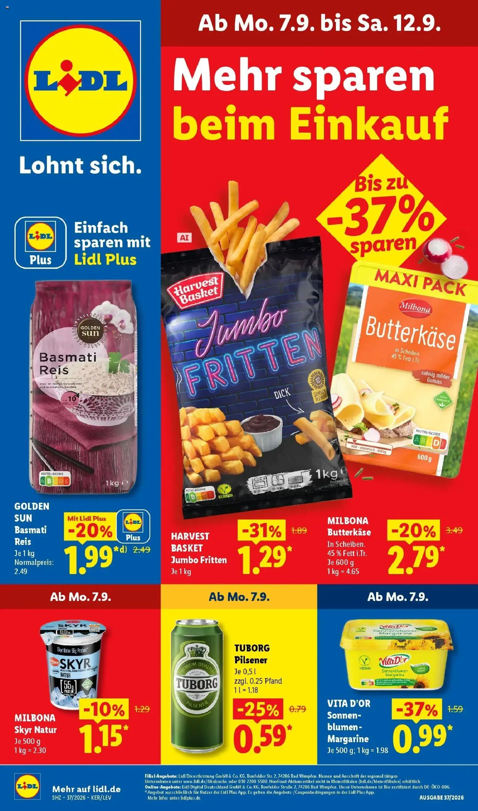 Vorschau von dem Prospekt des Geschäftes Lidl, gültig ab dem 07.09.2026