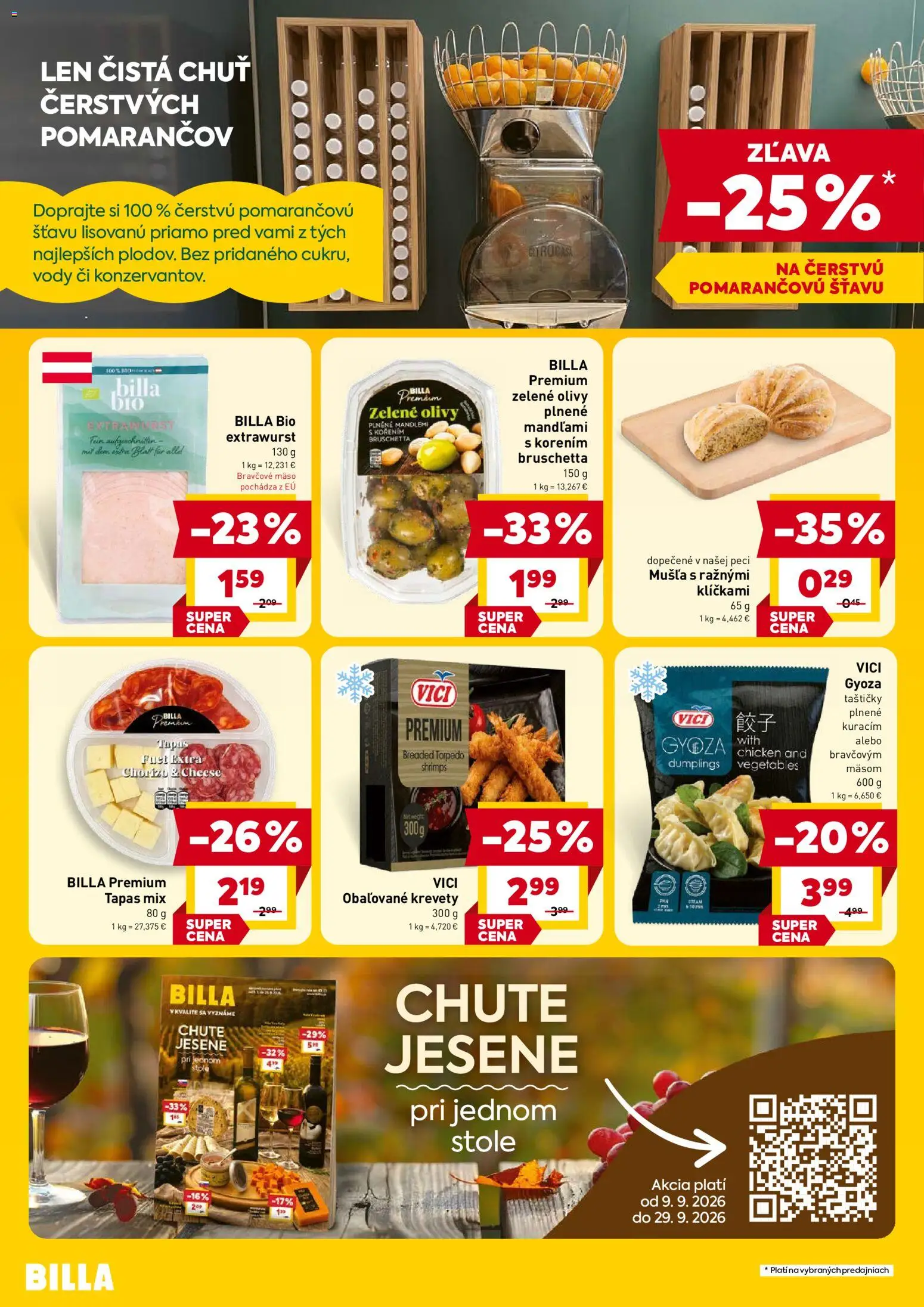 Náhľad Billa letáku platného od 09.09.2026