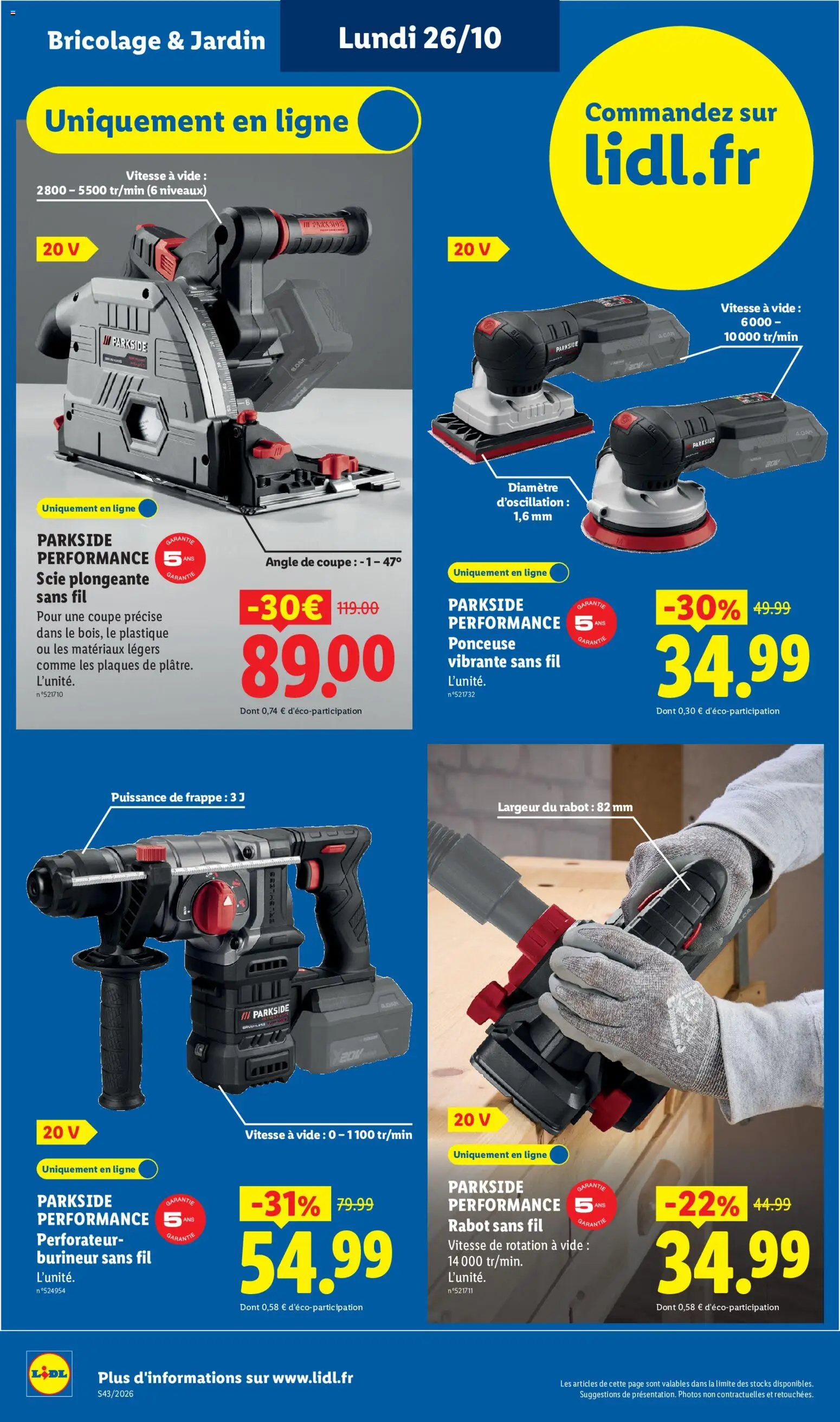 Prévisualisation de LIDL catalogue les bonnes affaires Exclu Web du magasin LIDL formulaire valide 26/10/2026