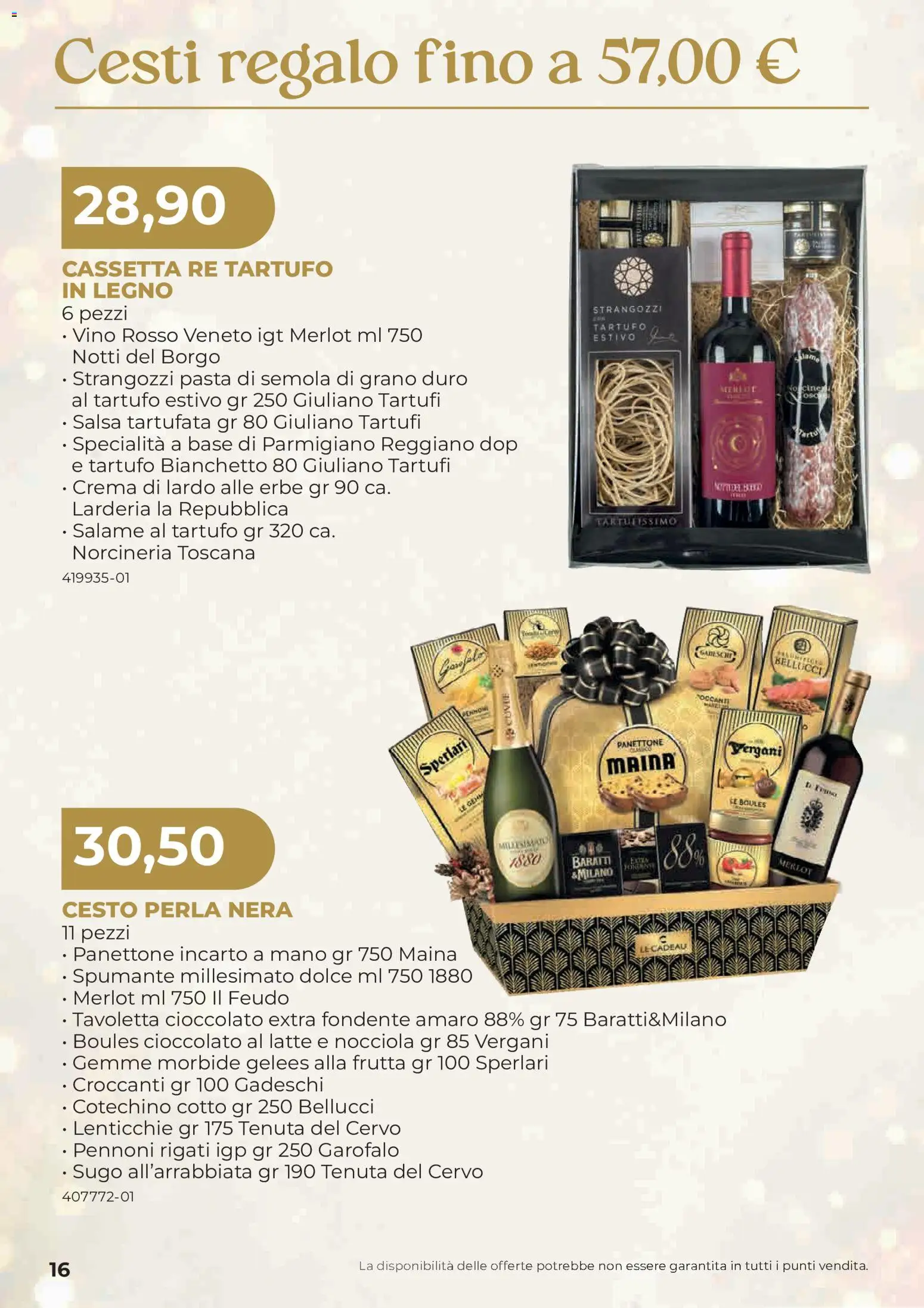Anteprima dell'opuscolo Sogegross volantino Strenne dal negozio Sogegross valido da 27/10/2026 - Crema, Tartufo, Salame, Amaro, Sugo, Parmigiano, Semola, Spumante