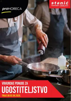 Pregled letka Stanić Diskont proHoreca trgovine Stanić Diskont vrijedi od 27.08.2026