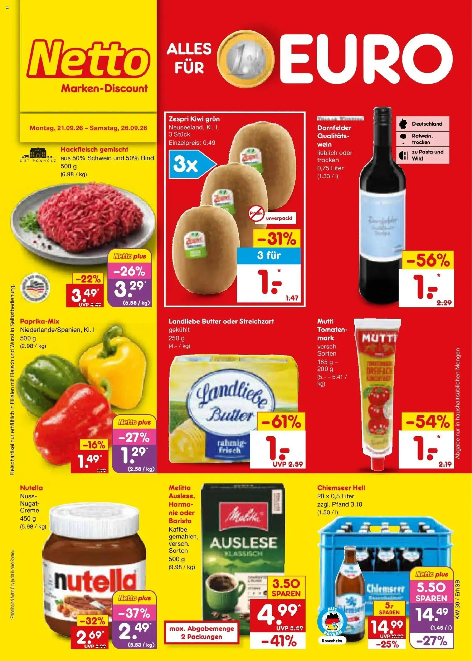Vorschau von dem Prospekt des Geschäftes Netto Marken-Discount, gültig ab dem 21.09.2026
