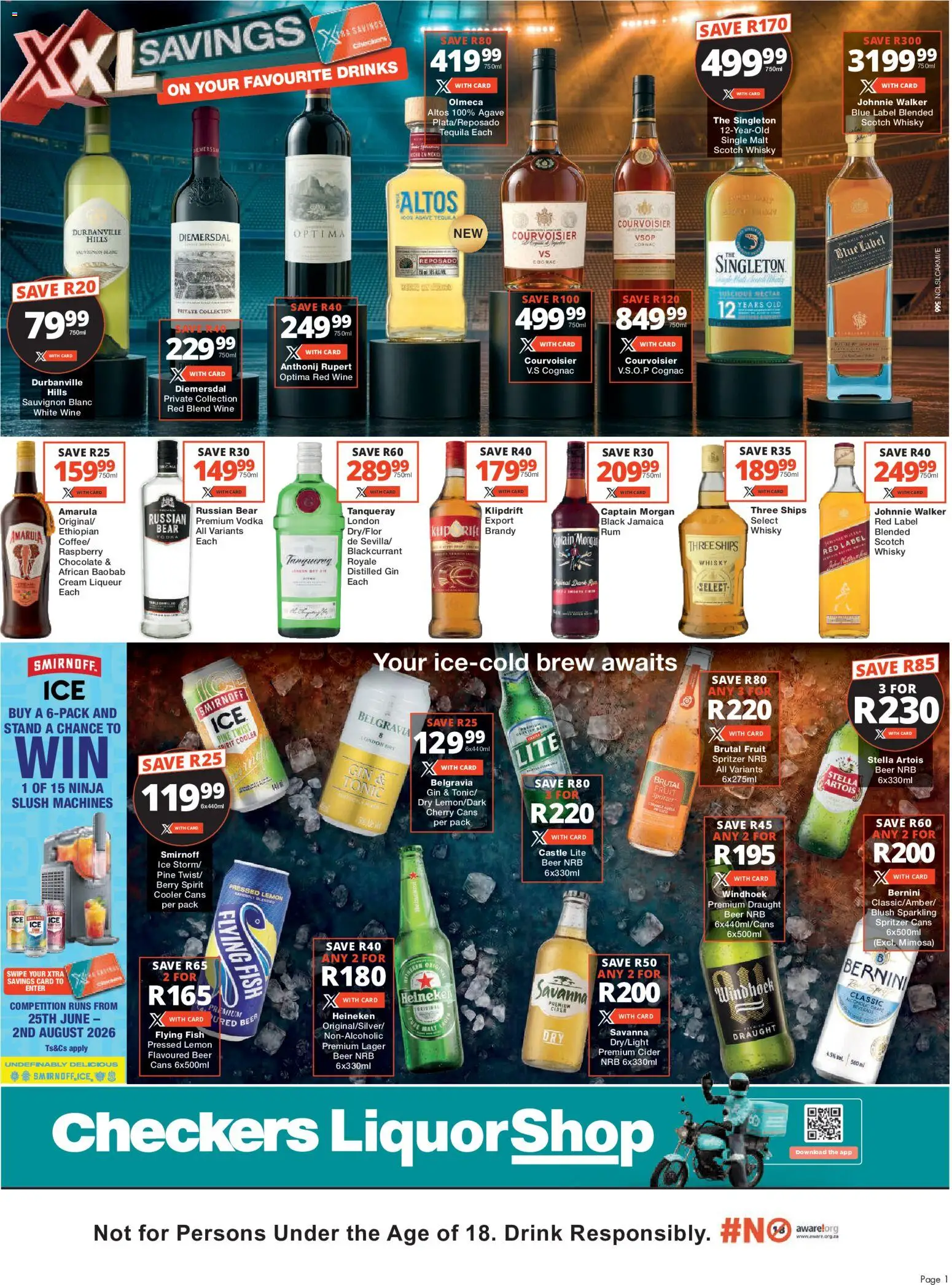 Preview of Checkers flyer valid from 25/06/2026 - Chocolate, Heineken, Wine, Cider, Lemon, Beef, Blush, Cooler