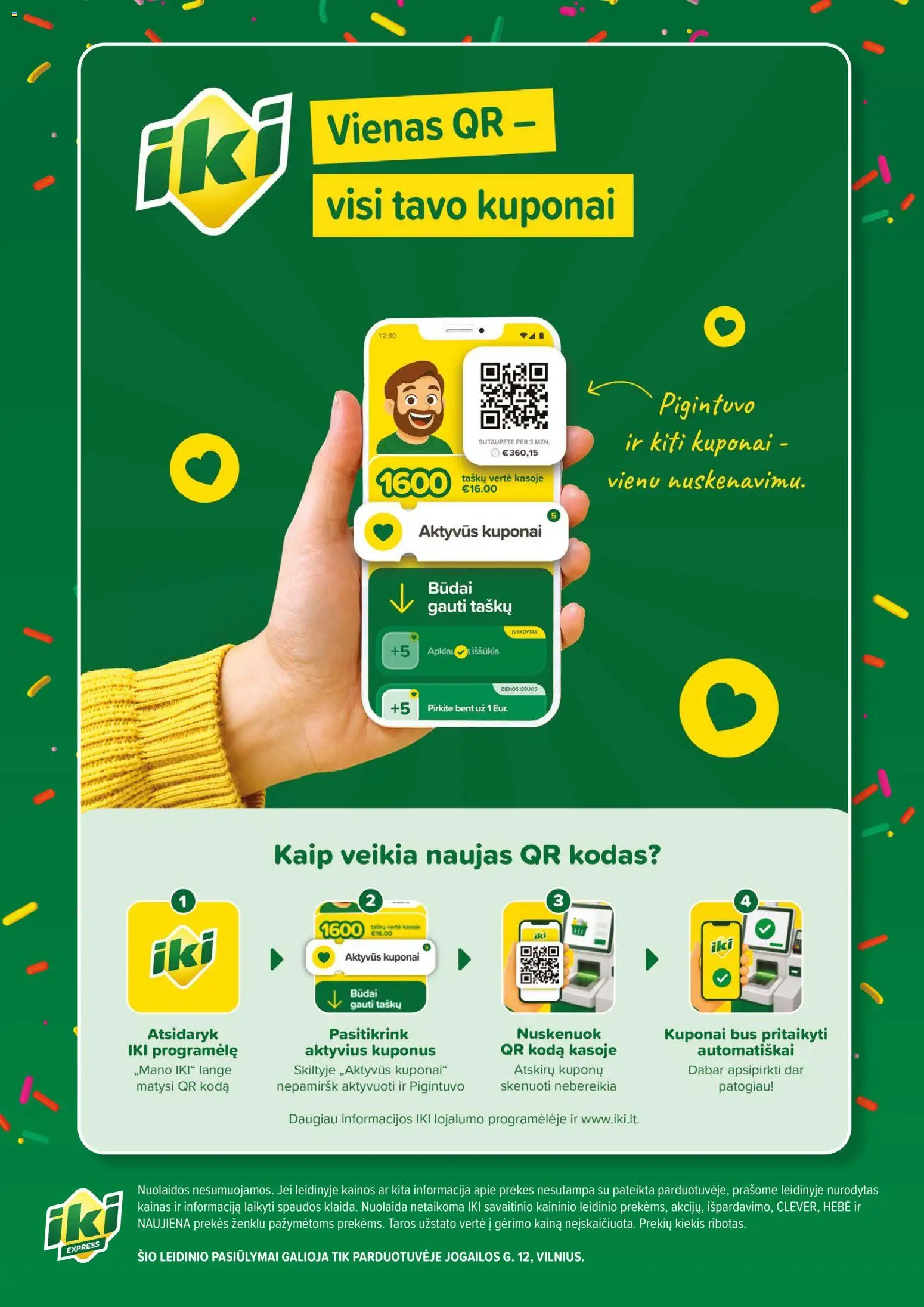 IKI parduotuvės leidinio IKI leidinys - Specialūs pasiūlymai IKI Express Jogailos parduotuvės klientams galiojančio nuo 2026.08.26 peržiūra