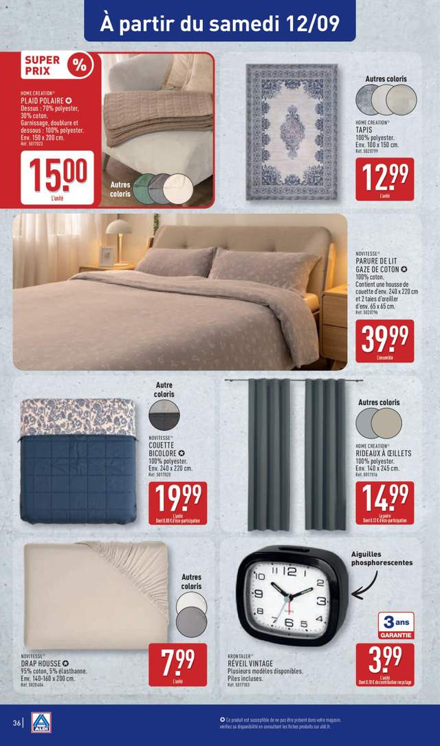 Nouveau catalogue Aldi à partir du 08/09