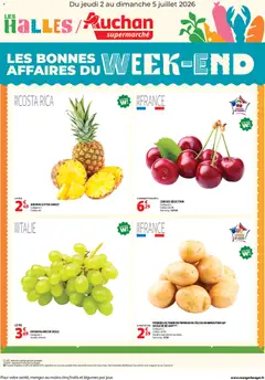 Prévisualisation de Auchan Les bons plan du week end dans votre super du magasin Auchan formulaire valide 02/07/2026