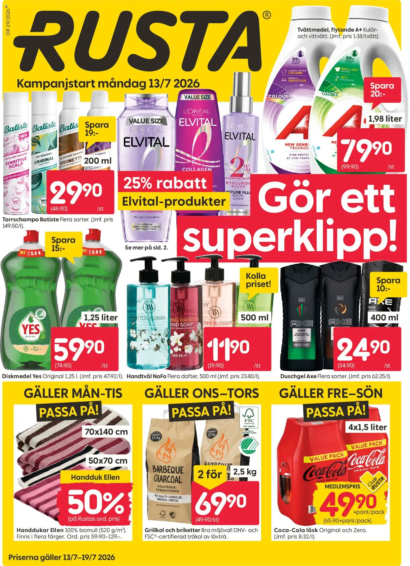 Förhandsgranska reklamblad Rusta erbjudanden från butik Rusta gäller från 13/07/2026