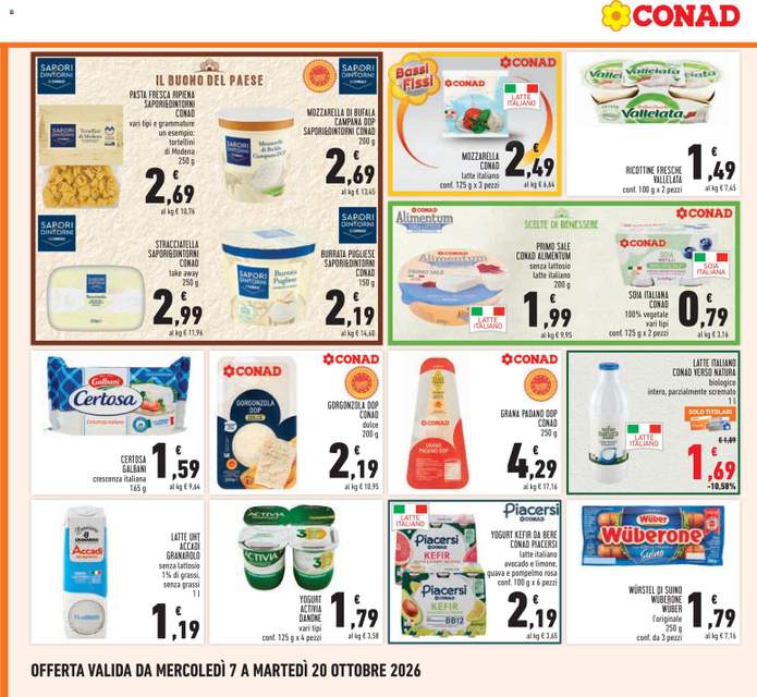 Nuovo volantino Conad dal 07/10