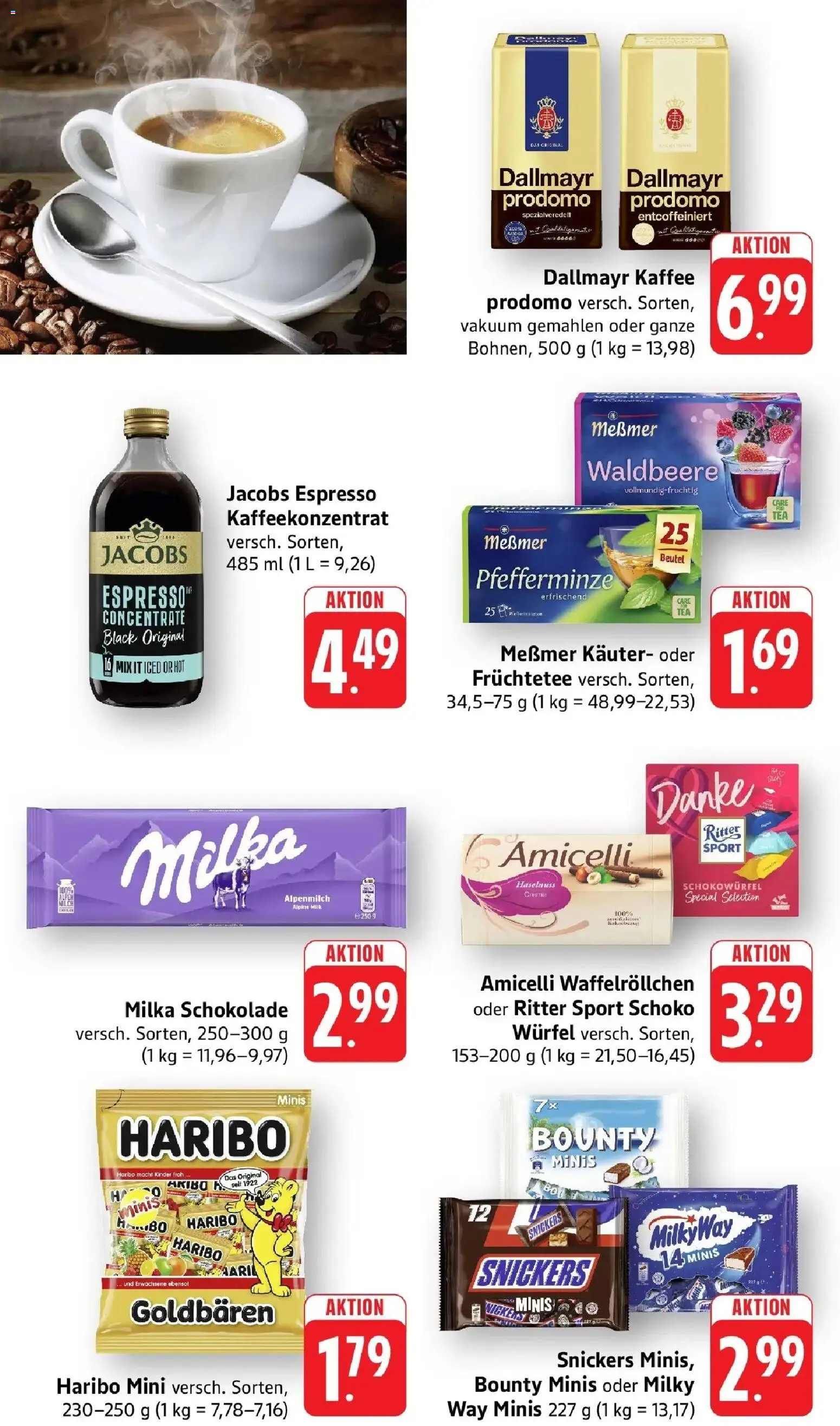Vorschau von dem Prospekt des Geschäftes nah & gut, gültig ab dem 26.10.2026 - Schokolade, Haribo, Ritter sport, Milka, Dallmayr, Snickers, Dallmayr prodomo, Messmer