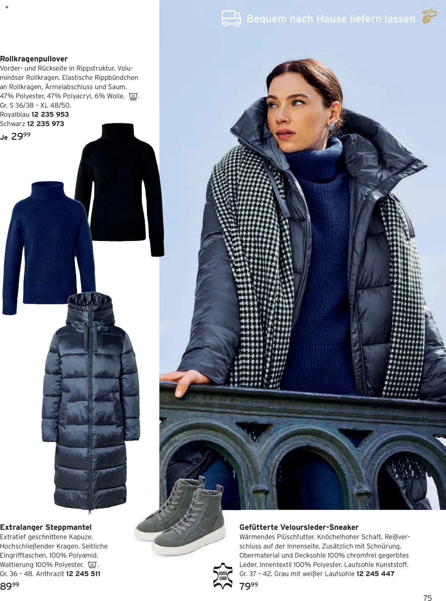 Vorschau von dem Prospekt des Geschäftes Tchibo, gültig ab dem 01.11.2026 - Rollkragenpullover, Steppmantel