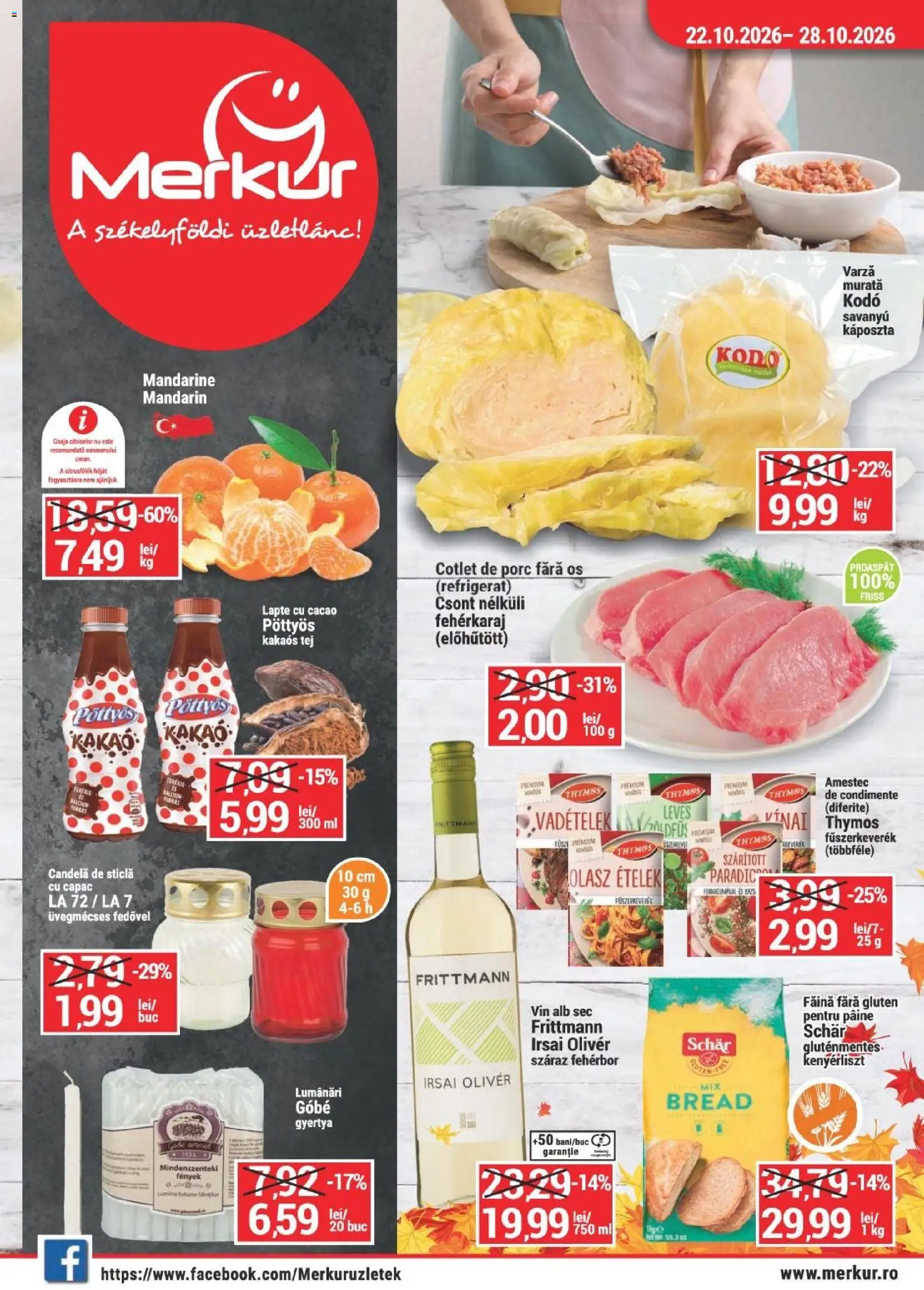 Previzualizarea de cataloage: Merkur Merkur Catalog valabil de la 22.10.2026 - Lumină, Vin, Varză, Făină, Cacao, Condimente, Premium, Cotlet