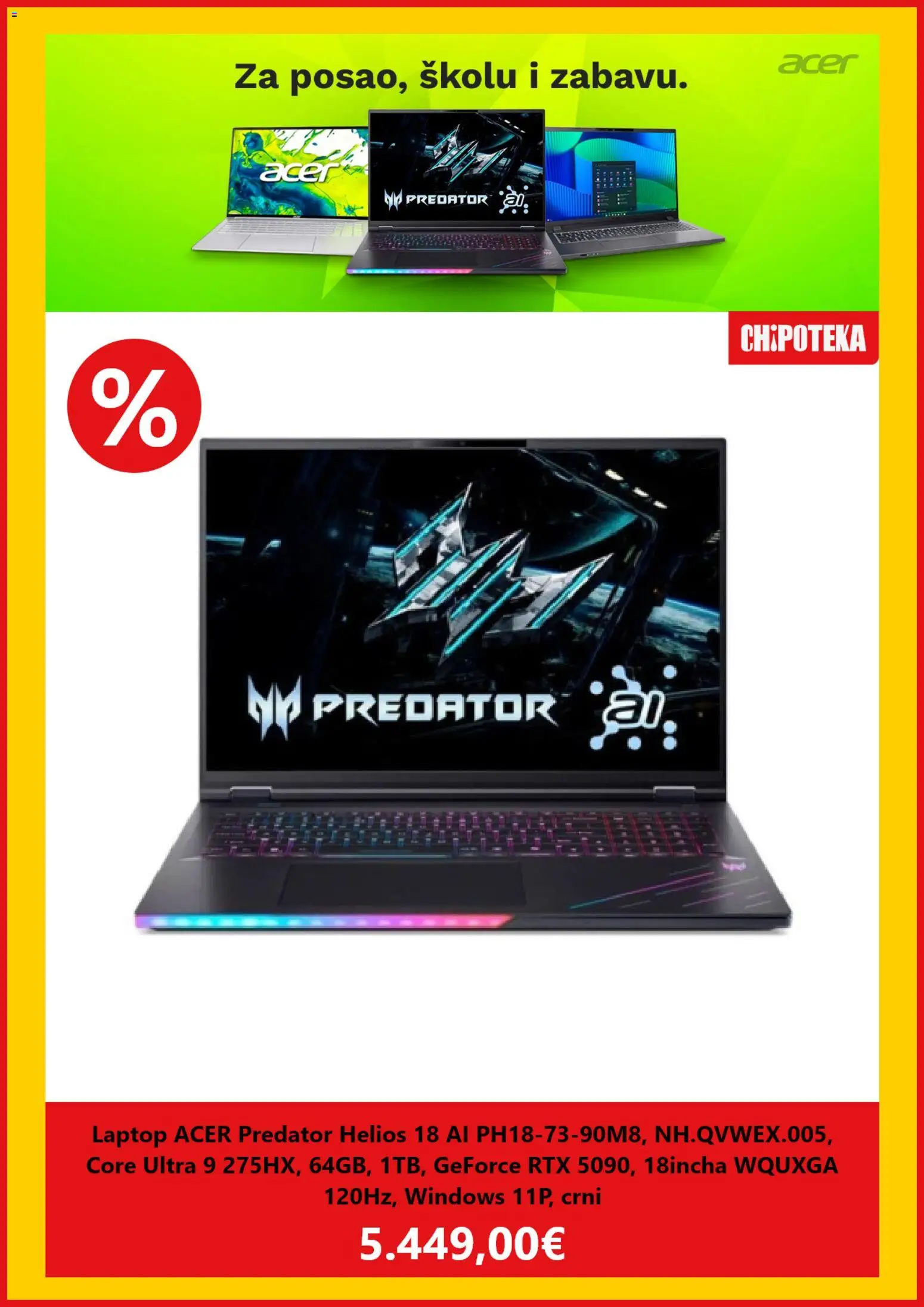 Pregled letka Chipoteka Katalog trgovine Chipoteka vrijedi od 07.07.2026