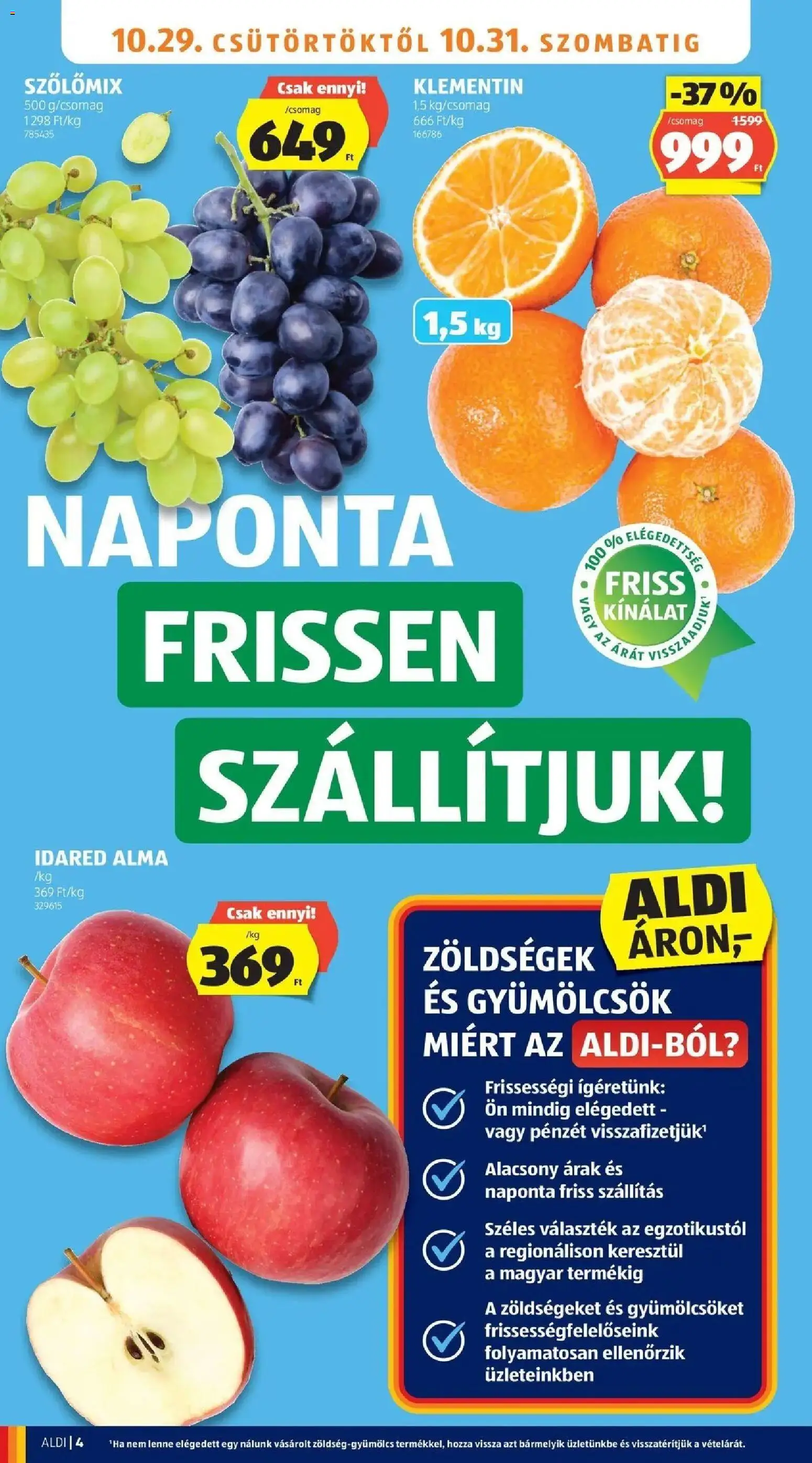Aldi - Aldi aktuális akciós újság megtekintése, amely érvényes 2026.10.24.-től