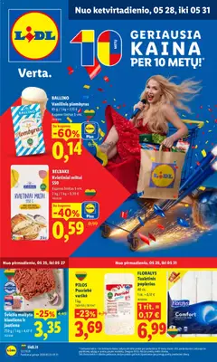 LIDL parduotuvės leidinio LIDL leidinys galiojančio nuo 2026.05.25 peržiūra