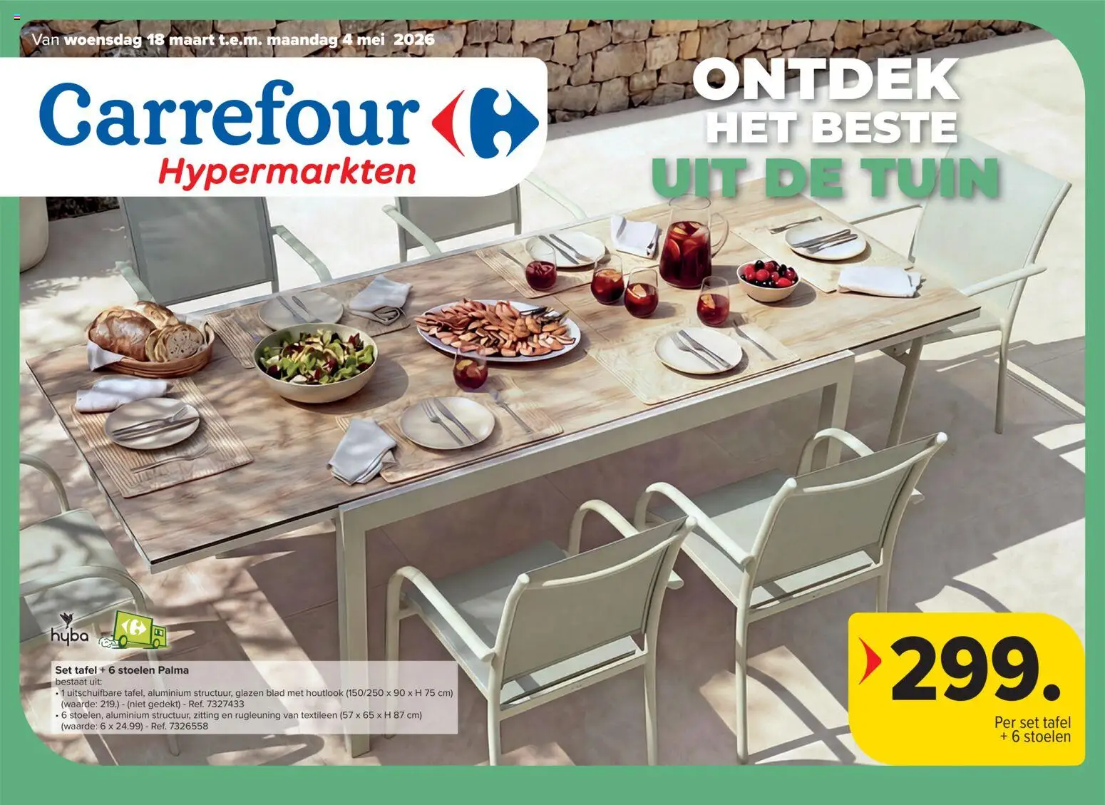 Voorbeeld van Carrefour Folder van winkel Carrefour geldig vanaf 18/03/2026 - Tafel, Zitting