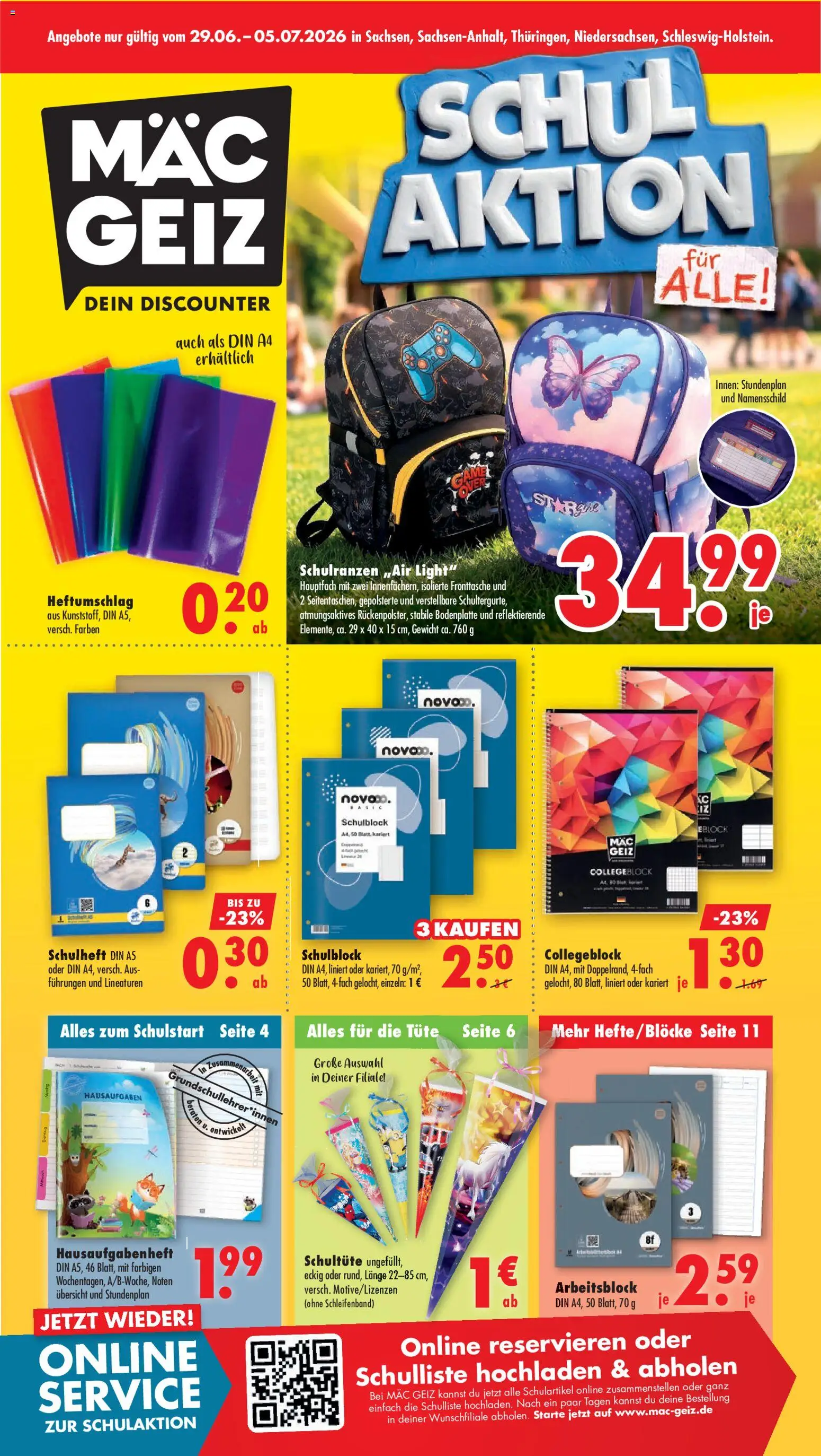 Vorschau von dem Prospekt des Geschäftes Mäc Geiz, gültig ab dem 29.06.2026