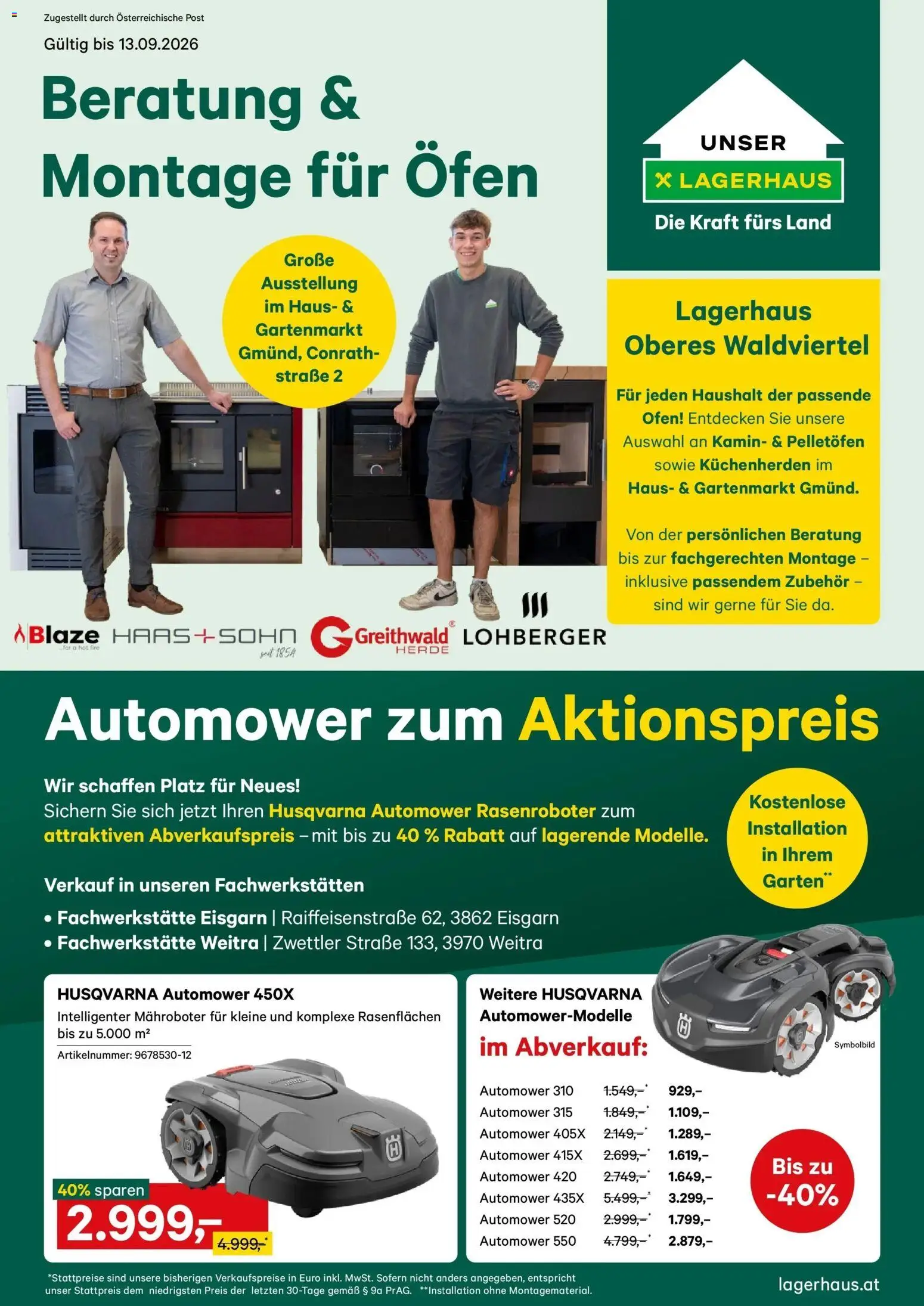 Vorschau der Angebote: Lagerhaus Lagerhaus Wochen Angebote gültig ab 31.08.2026 - Ofen