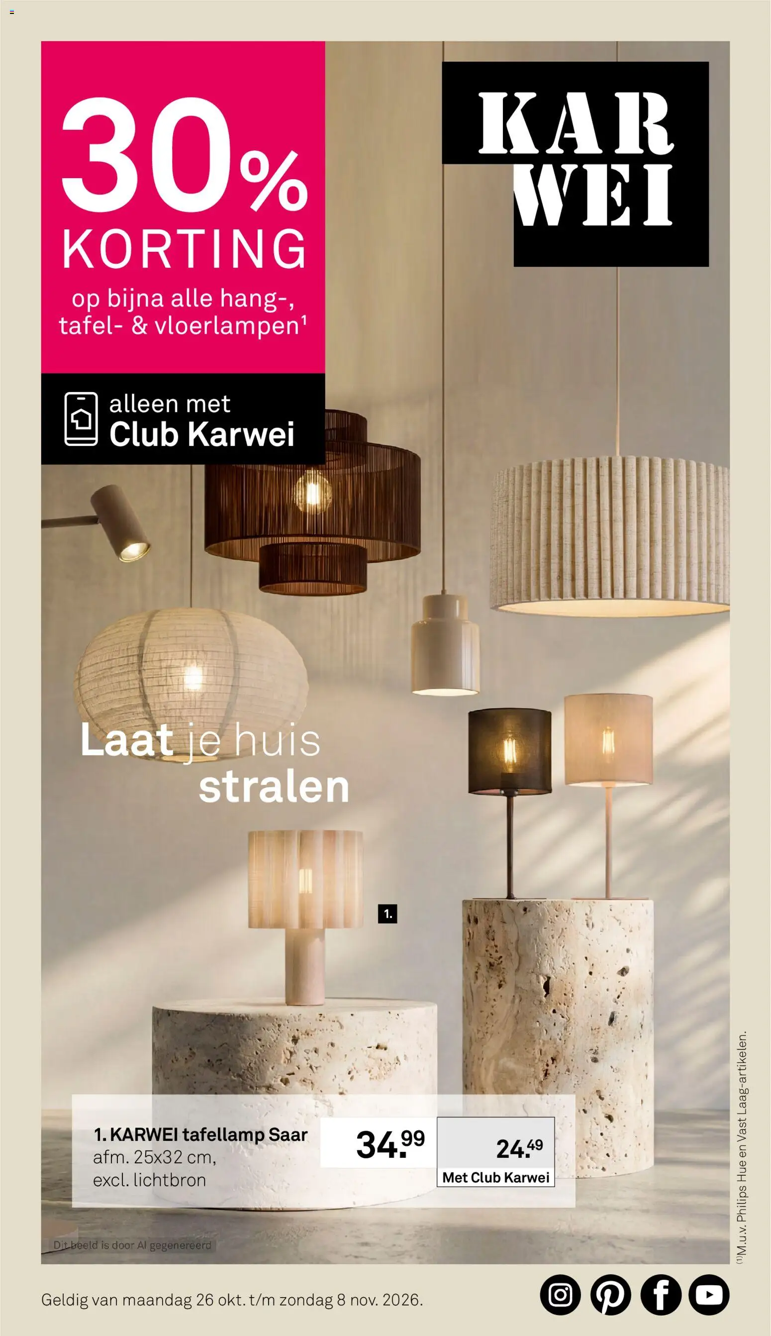 Voorbeeld van KARWEI folder van winkel KARWEI geldig vanaf 26-10-2026 - Tafel