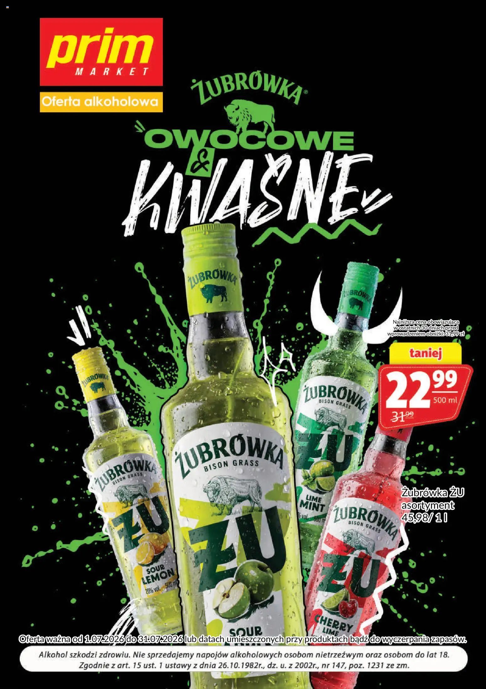 Pogląd gazetki "Prim Market gazetka - Oferta alkoholowa" ze sklepu Prim Market ważnej od 01.07.2026