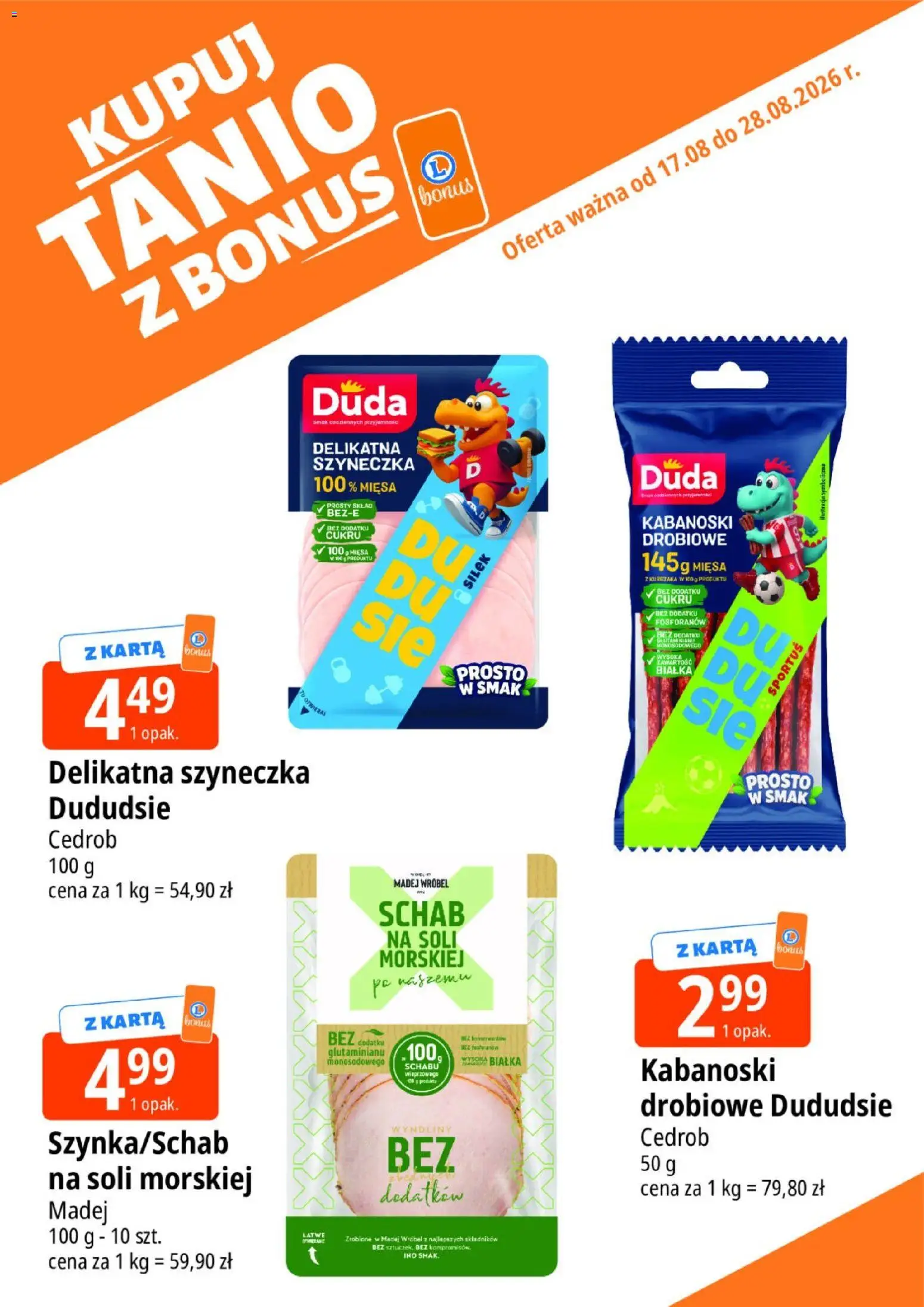 Pogląd gazetki "E.Leclerc gazetka - Kupuj Tanio Z Bonus" ze sklepu E.Leclerc ważnej od 17.08.2026