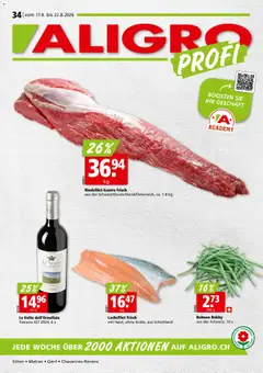 Vorschau des Merkblatts Aligro aktionen Chavannes, Matran, Genf, Sitten vom Shop Aligro gültig von 17.08.2026 bis 22.08.2026