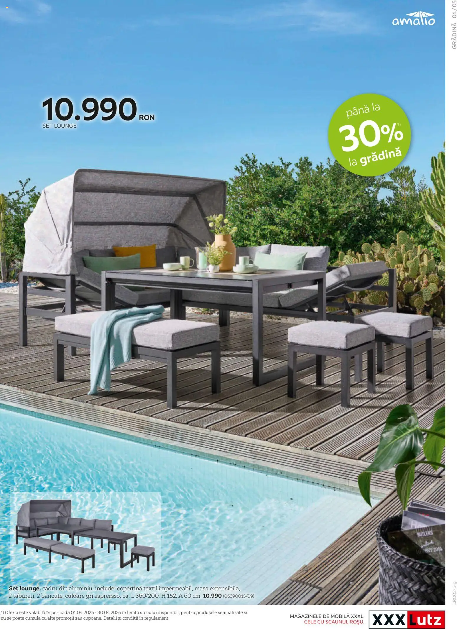 Previzualizarea de cataloage: XXXLutz XXXLutz Catalog grădină valabil de la 09.03.2026 - Masă, Gradina, Copertină