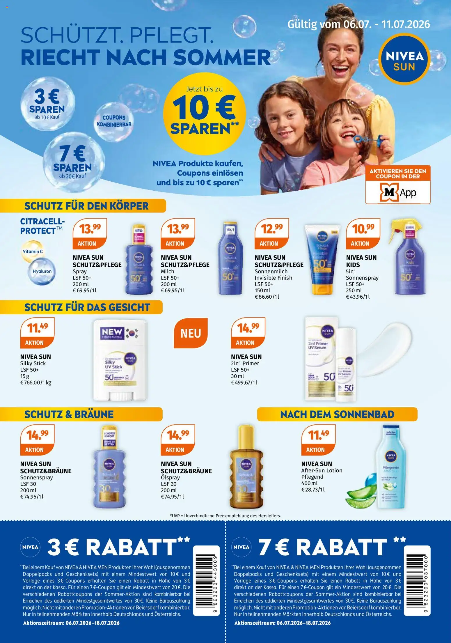 Vorschau der Angebote: Müller Müller Nivea Angebote gültig ab 06.07.2026 - Milch