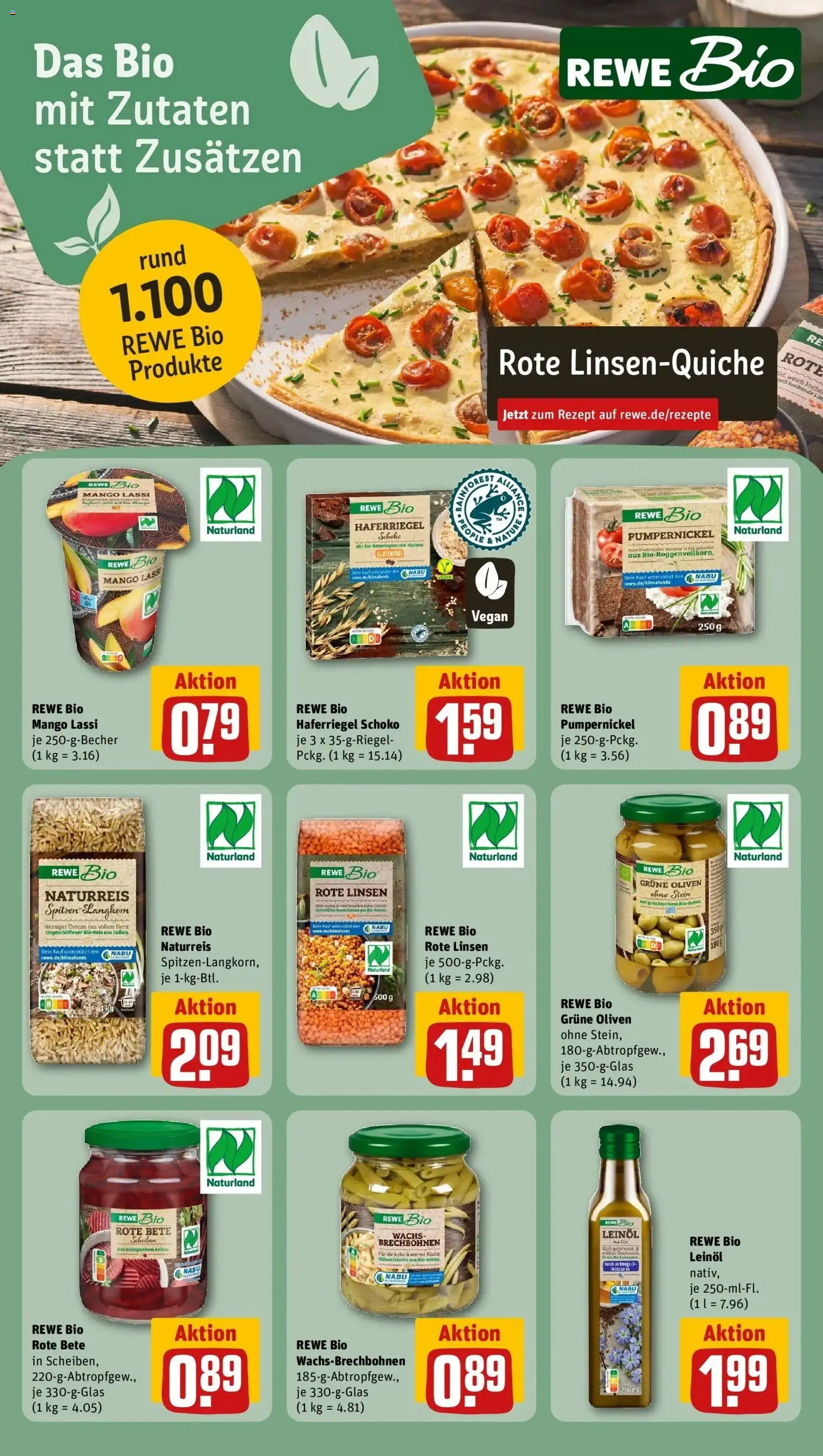 Vorschau von dem Prospekt des Geschäftes Rewe, gültig ab dem 05.04.2026 - Mango, Küche, Leinöl