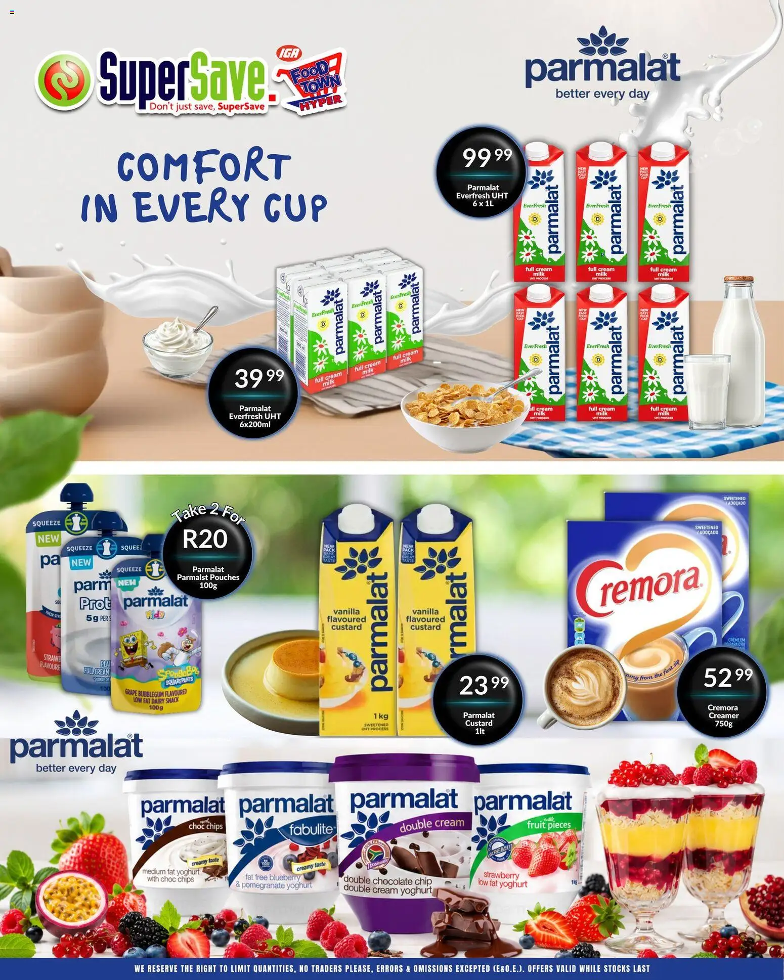 Preview of Super Save flyer valid from 14/05/2026 - Chocolate, Milk, Chips, Yoghurt, Custard, Vanilla, Pouches, Creamer