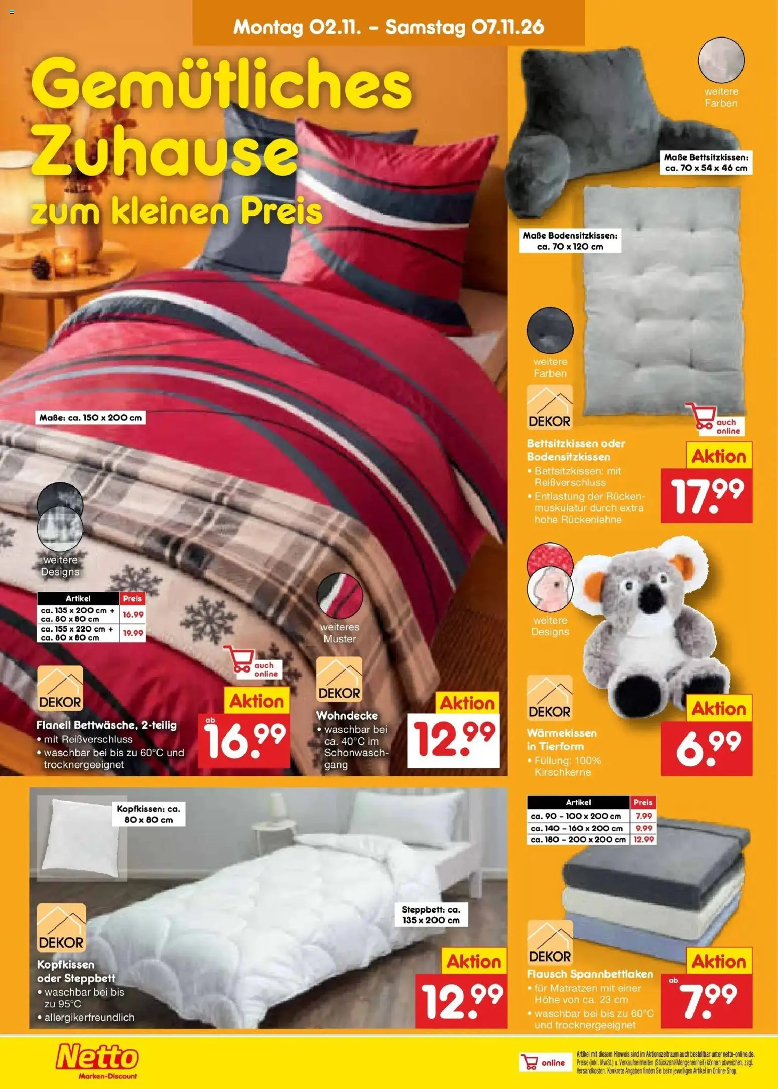 Vorschau von dem Prospekt des Geschäftes Netto Marken-Discount, gültig ab dem 02.11.2026 - Kopfkissen