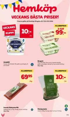 Förhandsgranska reklamblad Hemköp erbjudanden från butik Hemköp gäller från 15/06/2026