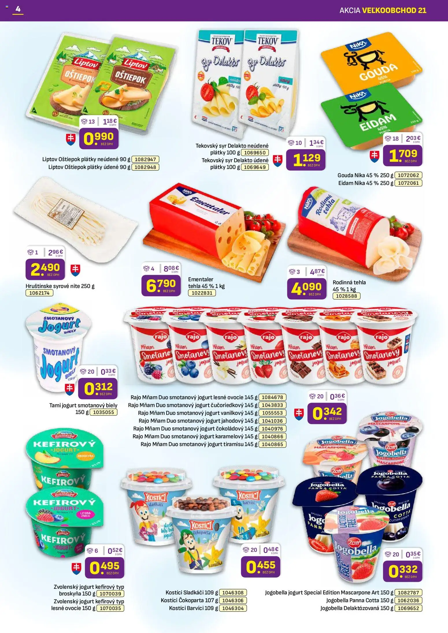 Náhľad Libex letáku platného od 19.10.2026 - Tiramisu, Syr, Mascarpone, Jogurt, Vanilka, Gouda, Eidam, Smotanový jogurt