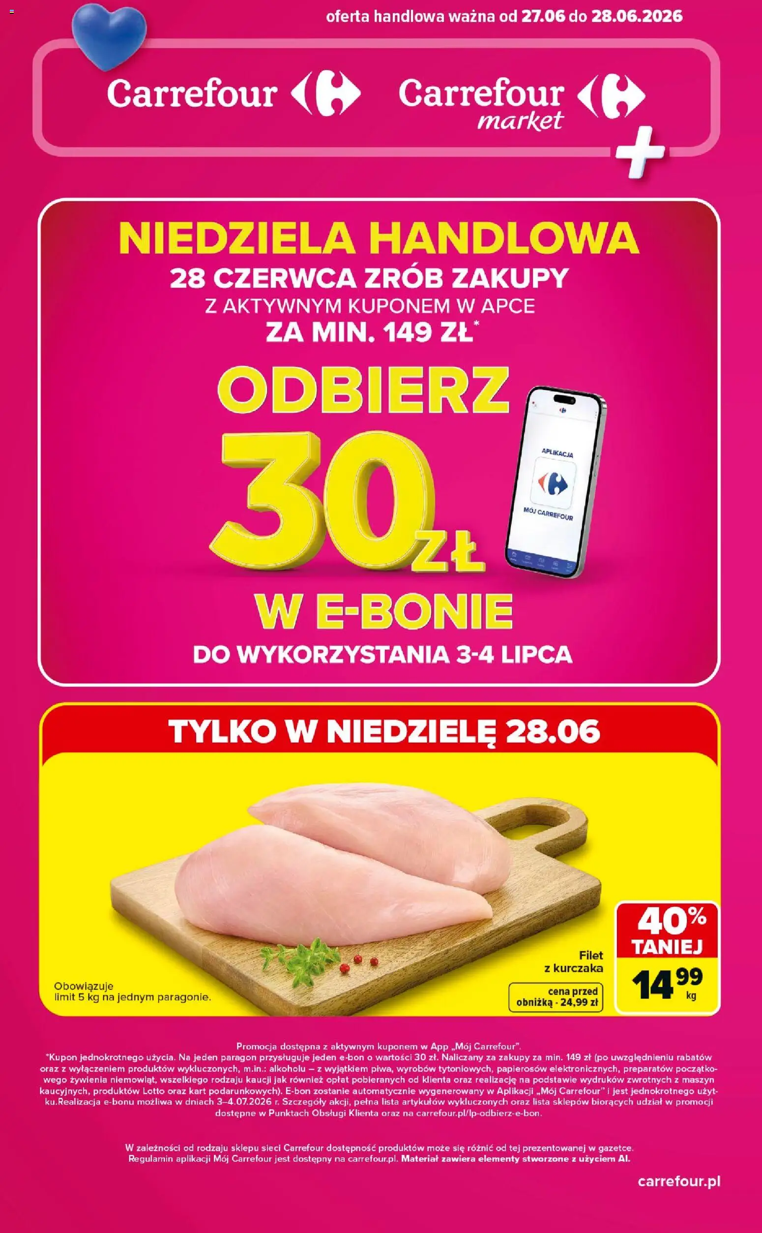 Pogląd gazetki "Carrefour gazetka - Sobota+Niedziela" ze sklepu Carrefour ważnej od 27.06.2026