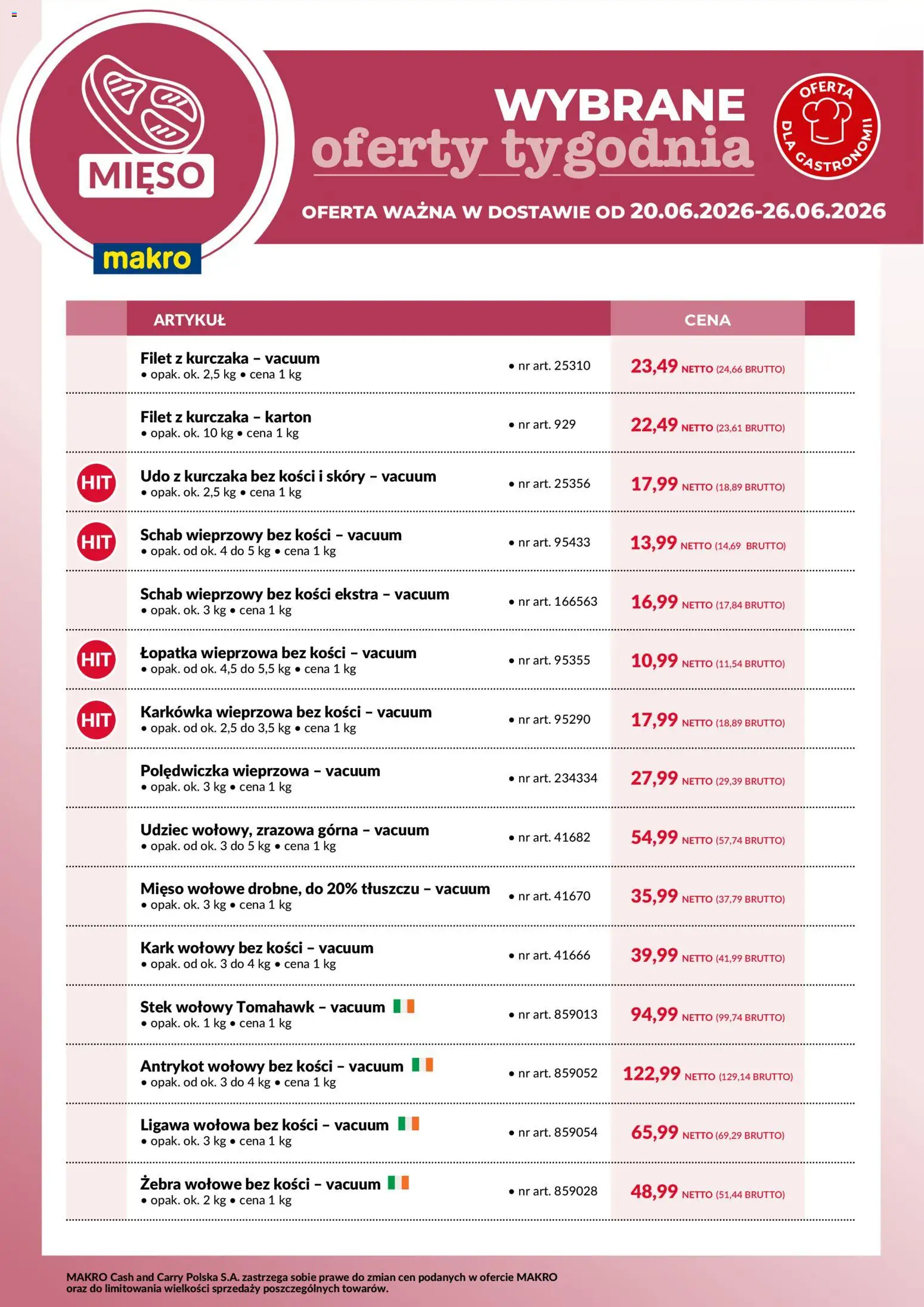 Pogląd gazetki "Makro gazetka - Wybrane oferty tygodnia w dostawie" ze sklepu Makro ważnej od 20.06.2026