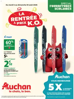 Voorbeeld van Auchan Rentrée scolaire hypers van winkel Auchan geldig vanaf 04/08/2026