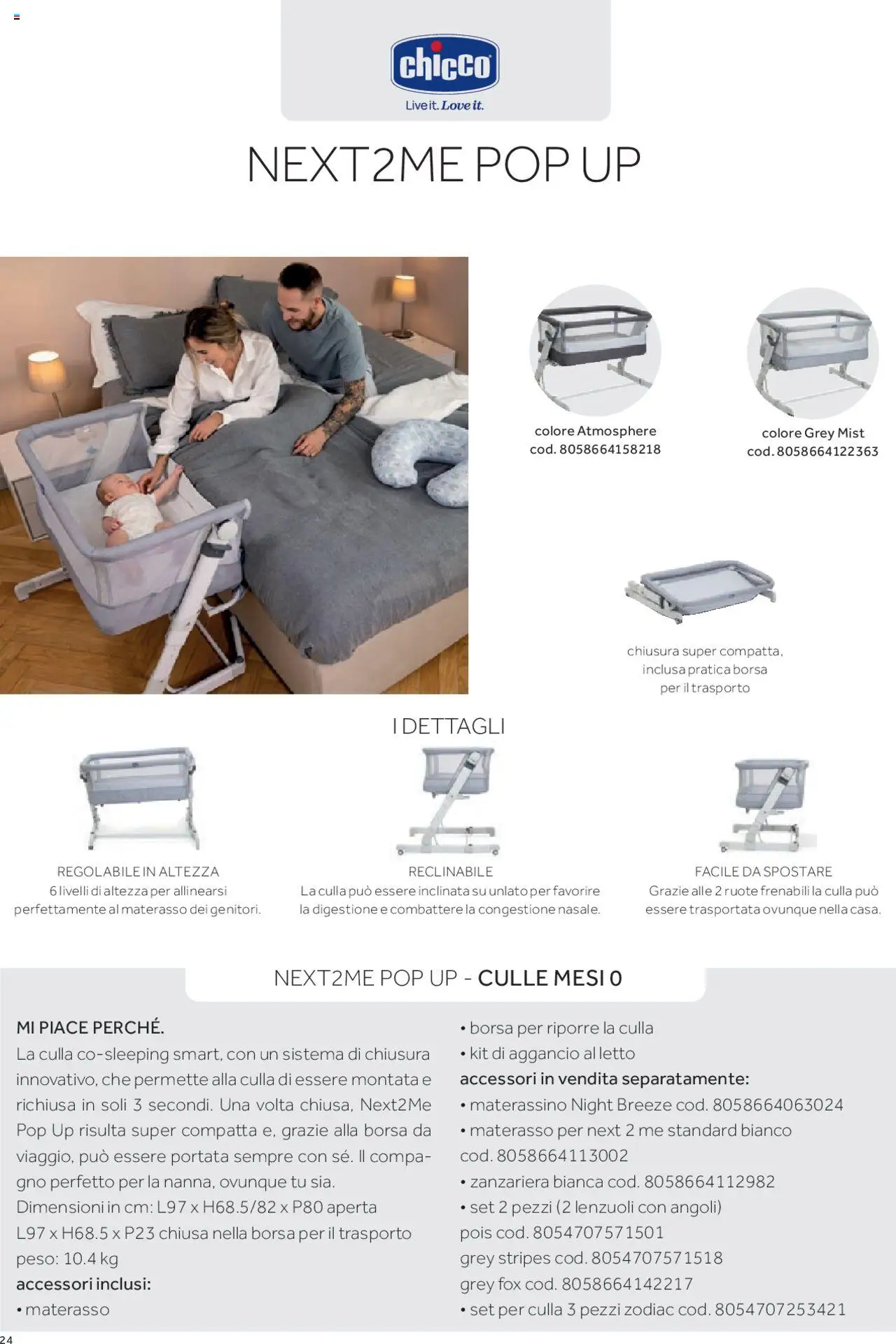 Anteprima dell'opuscolo Catalogo Camarette e Lettini dal negozio Prenatal valido da 01/01/2025 - Borsa, Zanzariera, Letto, Materasso, Culla