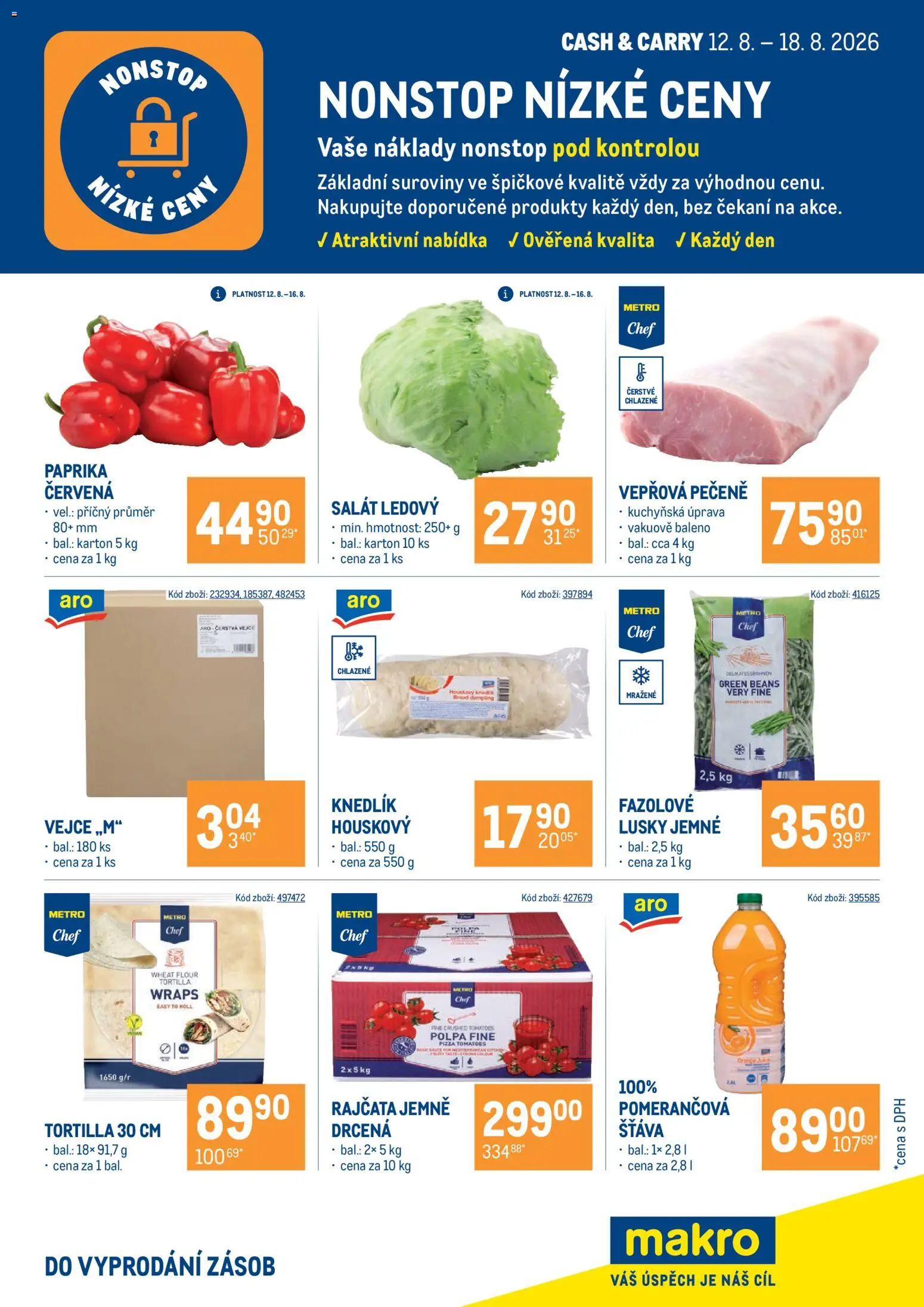 Náhled nabídky: Makro Makro leták - Nonstop nízké ceny platný od 12.08.2026