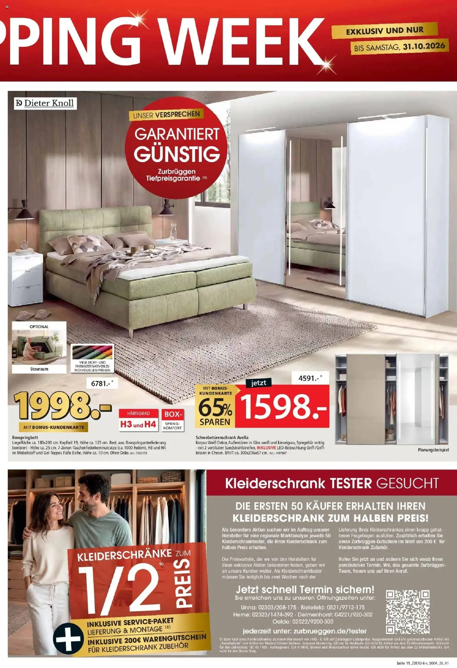 Vorschau von dem Prospekt des Geschäftes Zurbrüggen, gültig ab dem 16.10.2026