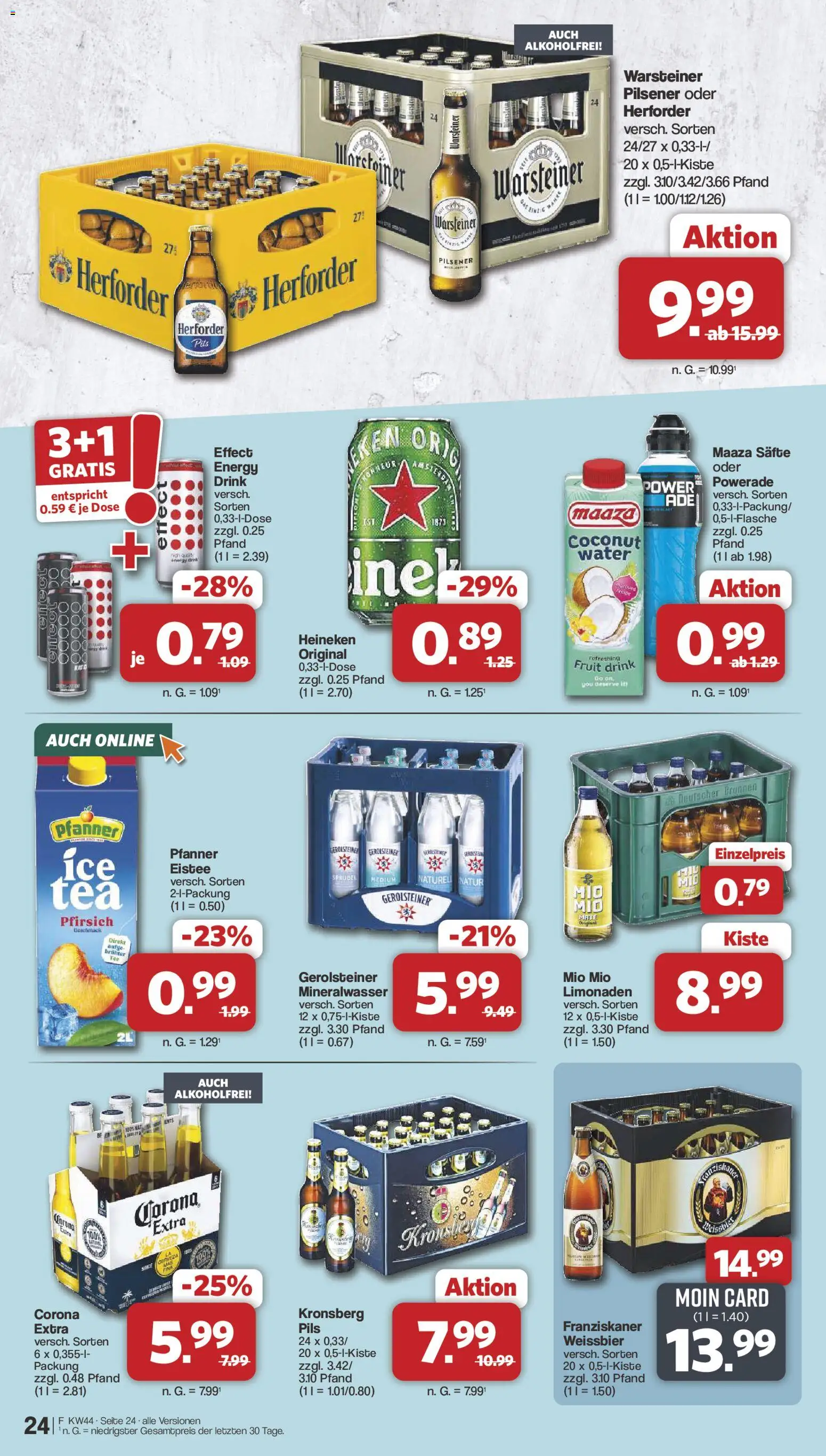 Vorschau von dem Prospekt des Geschäftes Famila Nordwest, gültig ab dem 26.10.2026 - Mineralwasser, Gerolsteiner, Warsteiner, Pfirsich, Energy, Franziskaner, Weißbier, Pils
