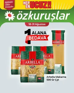 Özkuruşlar Özkuruşlar 1 alana 1 bedava 18.08.2026 - Broşürünün önizlemesi