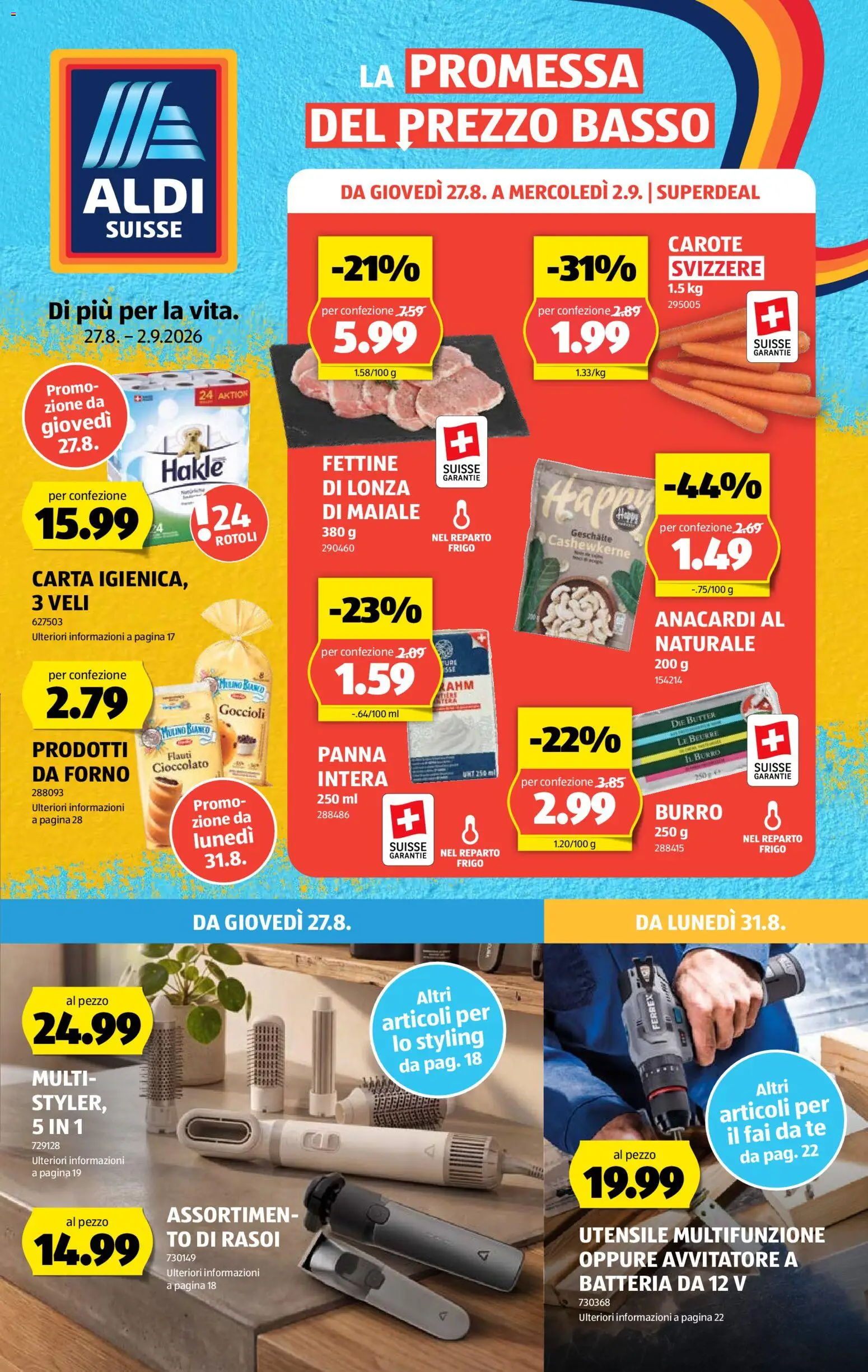 Vorschau des Merkblatts Aldi aktionen IT vom Shop Aldi gültig von 27.08.2026 bis 02.09.2026