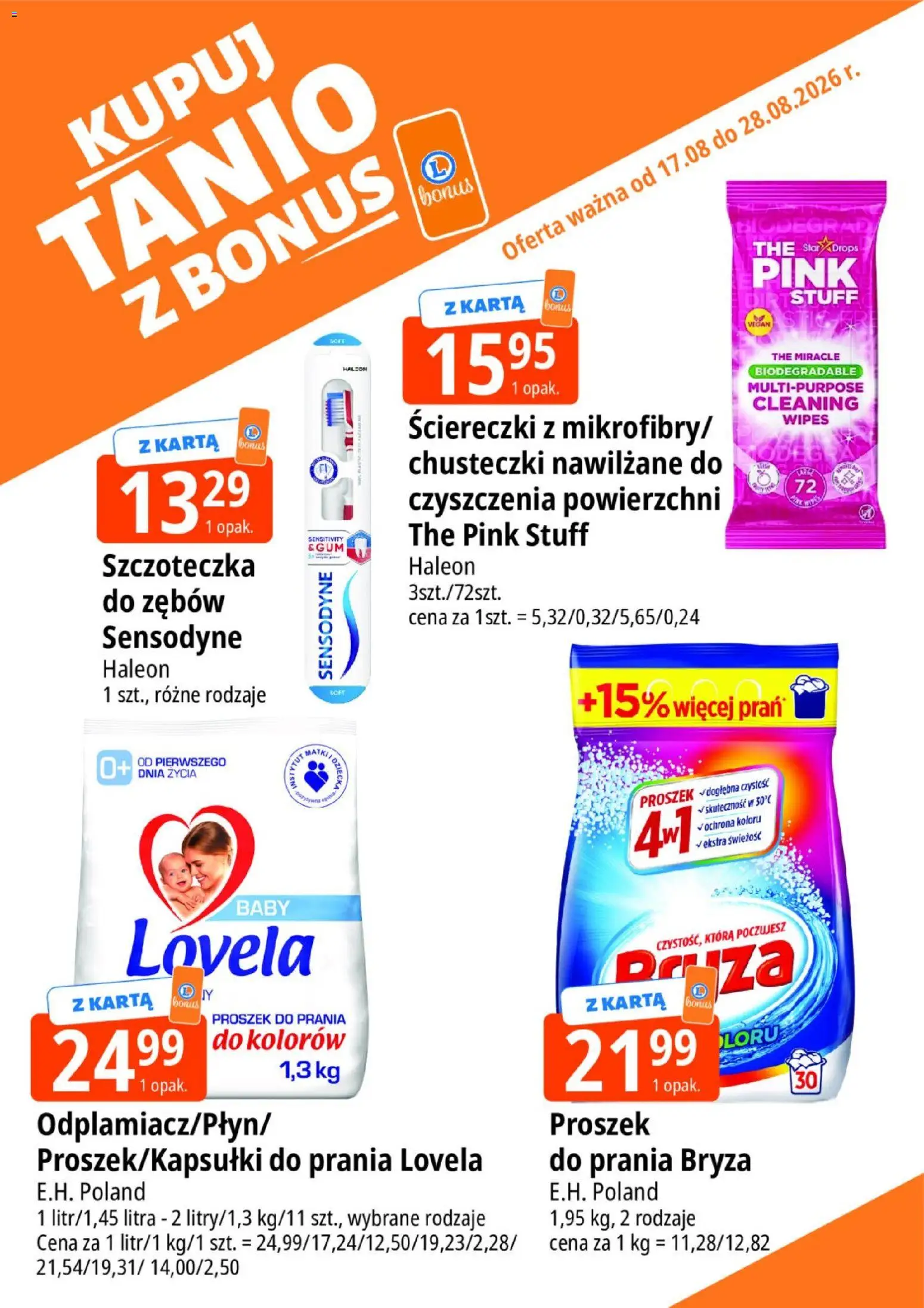 Pogląd gazetki "E.Leclerc gazetka - Kupuj Tanio Z Bonus" ze sklepu E.Leclerc ważnej od 17.08.2026