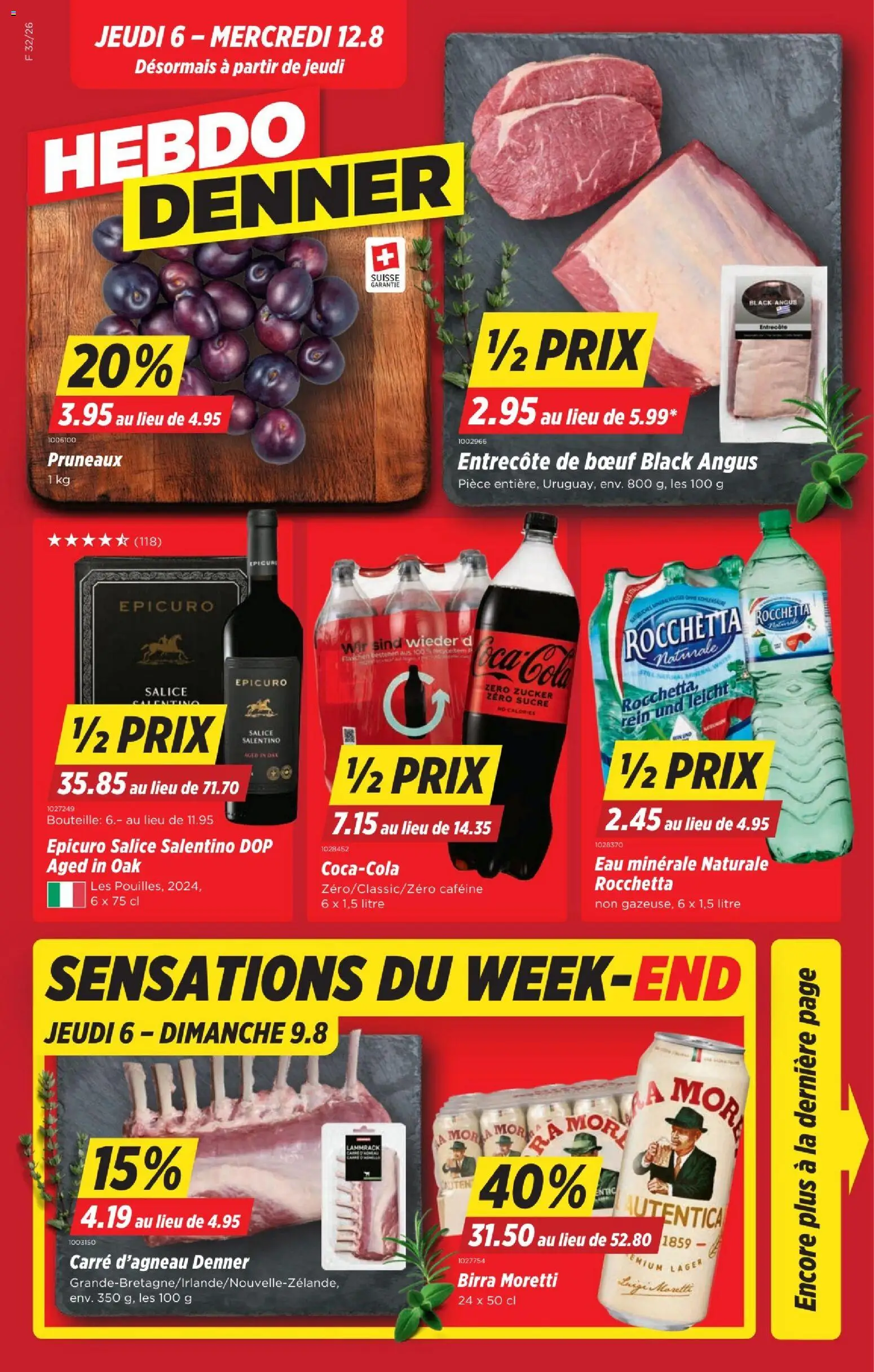 Vorschau des Merkblatts Denner aktionen FR vom Shop Denner gültig von 06.08.2026 bis 12.08.2026 - Zucker