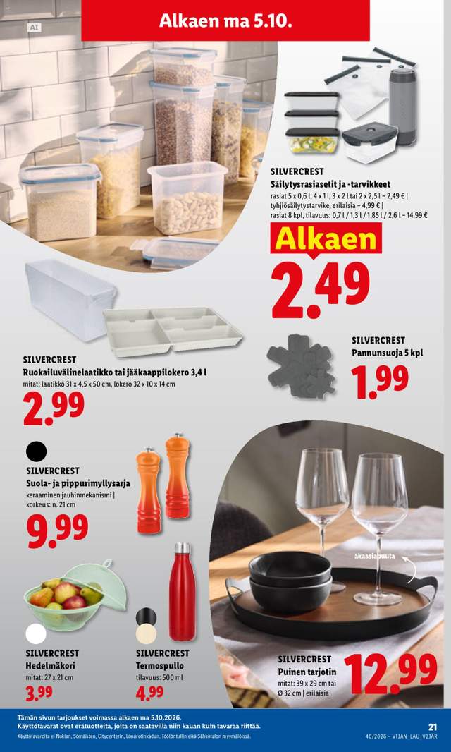 Uusi Lidl tarjouslehti alkaen 05/10