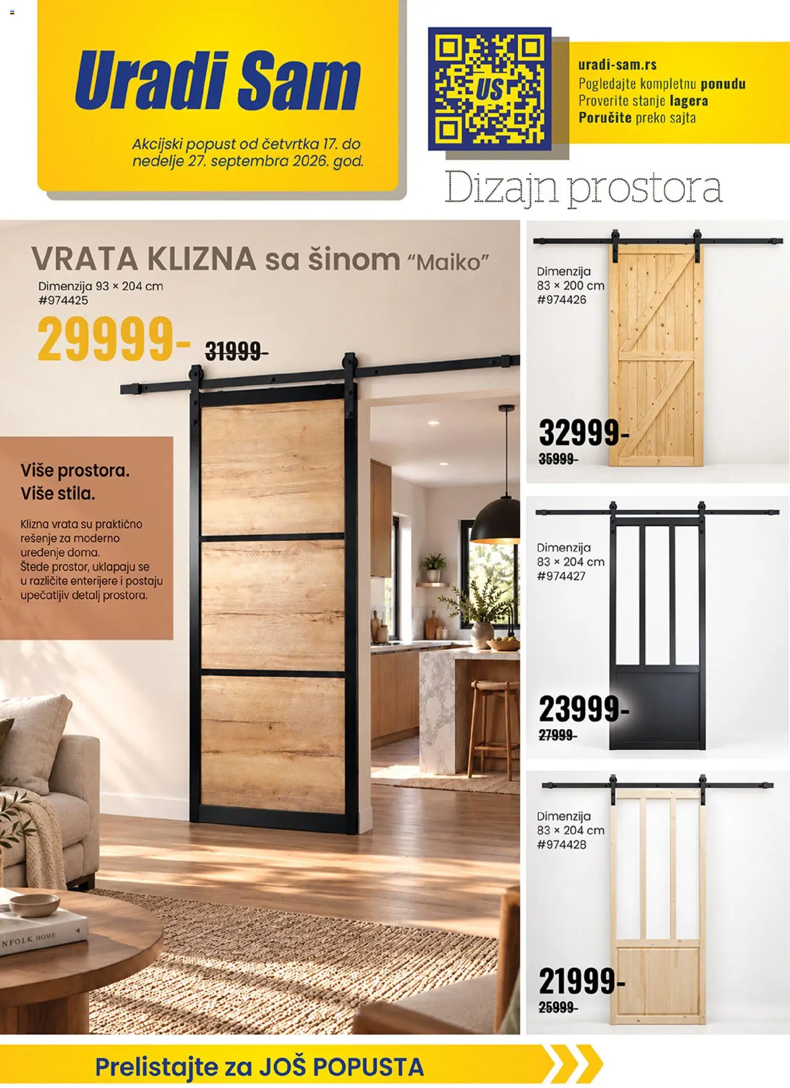 Pregled Uradi Sam kataloga - važi od 17.09.2026