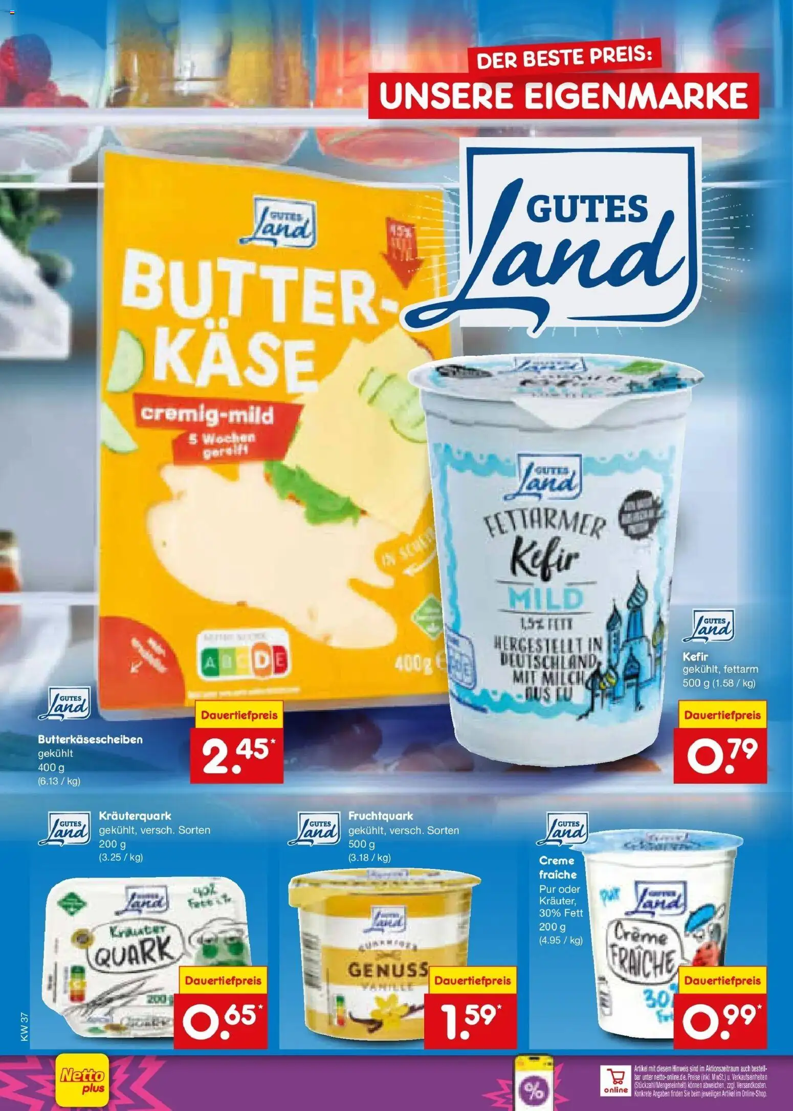 Vorschau von dem Prospekt des Geschäftes Netto Marken-Discount, gültig ab dem 07.09.2026 - Butter, Käse, Kefir, Quark, Milch, Creme