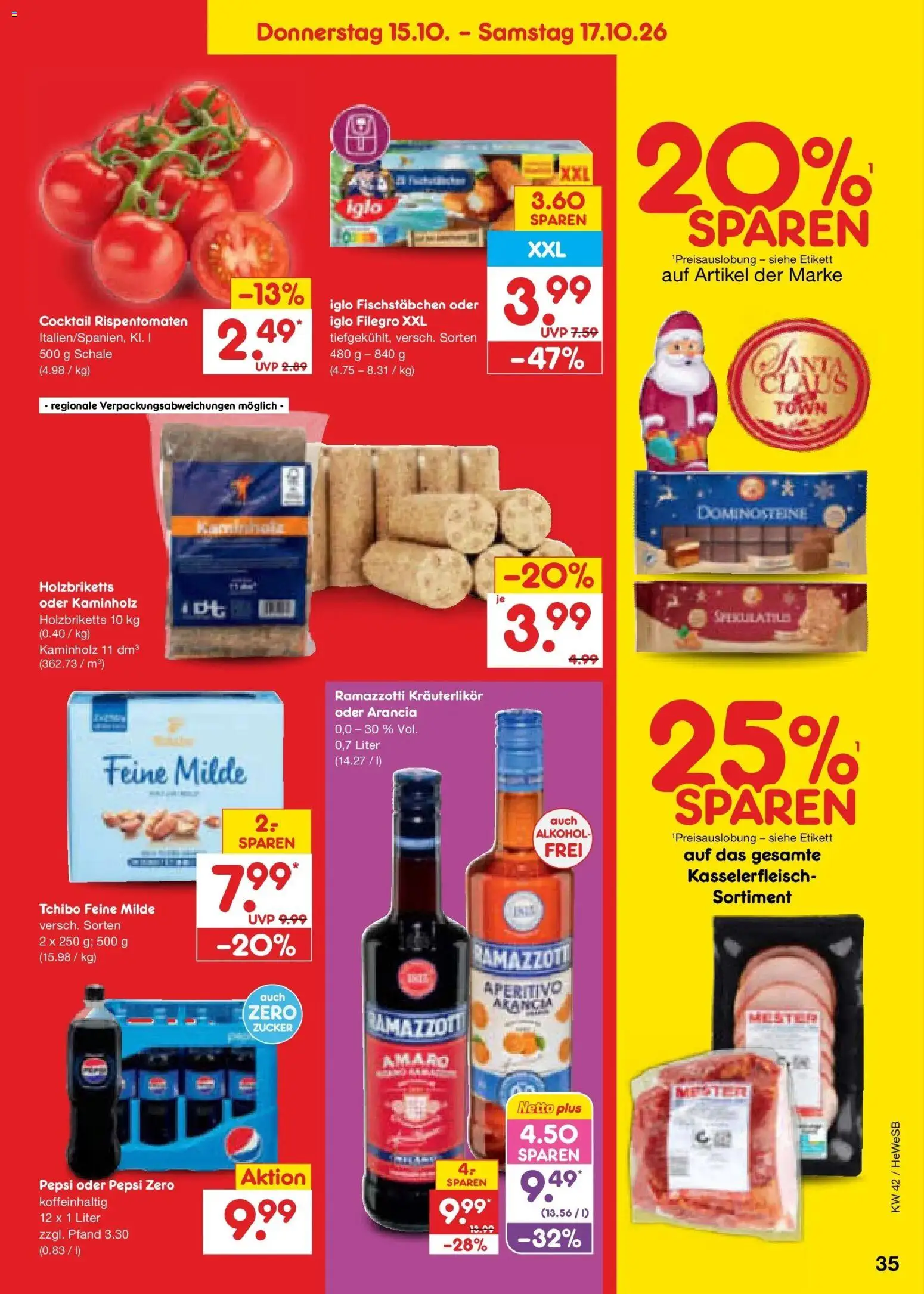 Vorschau von dem Prospekt des Geschäftes Netto Marken-Discount, gültig ab dem 12.10.2026 - Alkohol, Ramazzotti, Zucker, Pepsi, Iglo, Fischstabchen