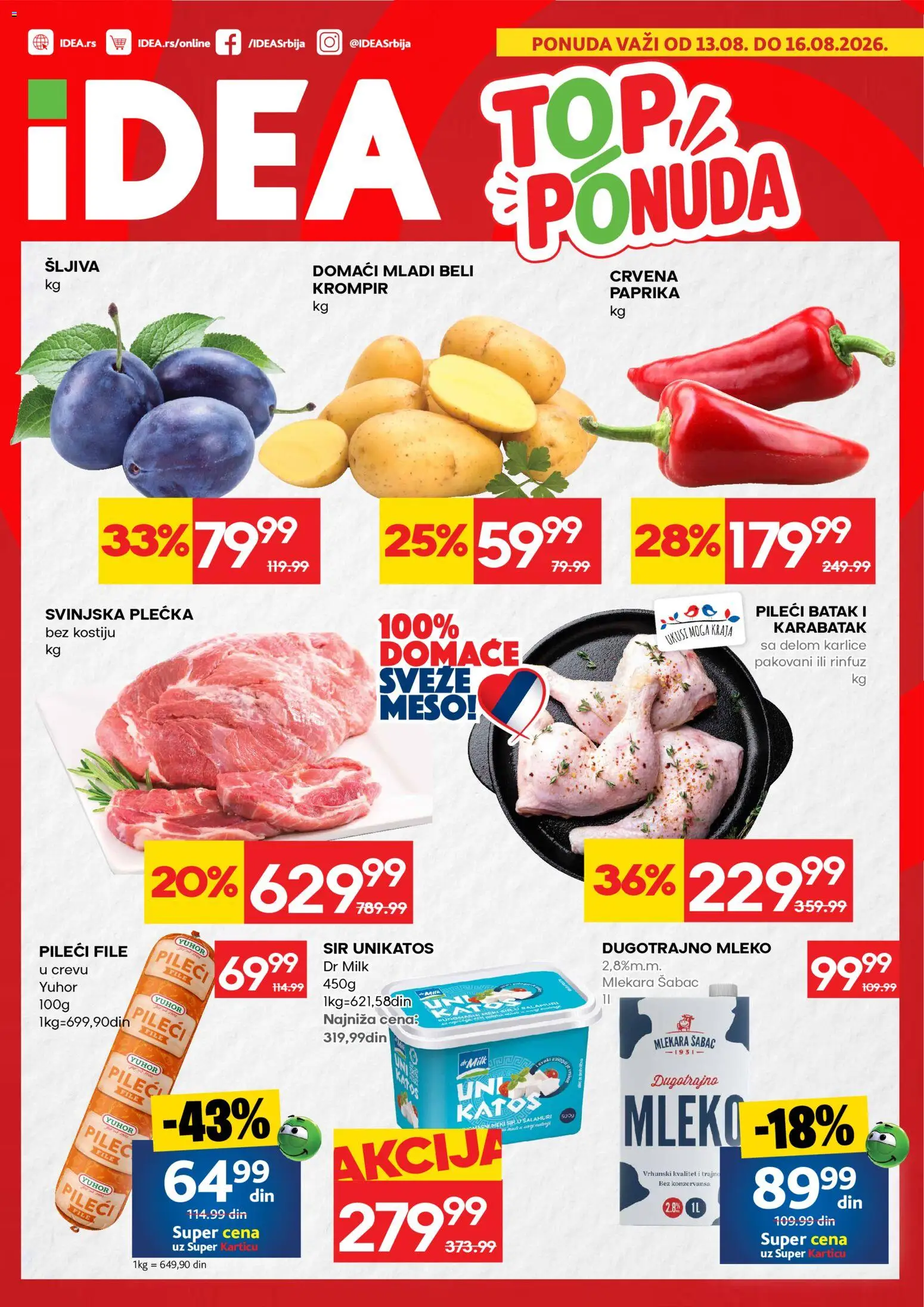 Pregled Idea kataloga - važi od 13.08.2026